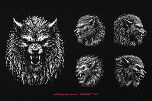 10 Bundle Dark Art Warewolf Moster - Image 5