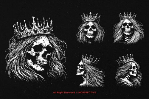 10 Bundle Dark Art Skull Queen Crown - Image 5