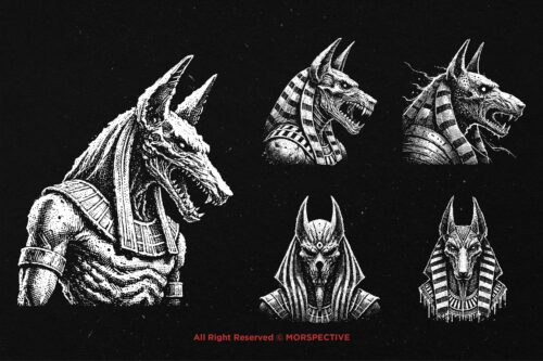 10 Bundle Dark Art Egypt Anubis Gods - Image 5