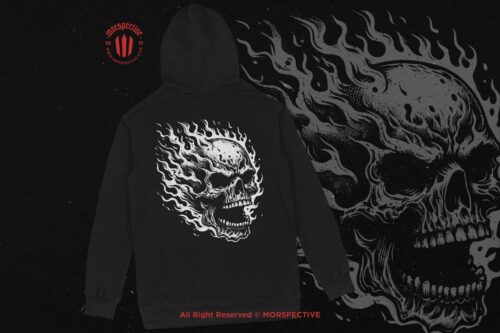 10 Bundle Dark Art Flamming Skull Fire - Image 4