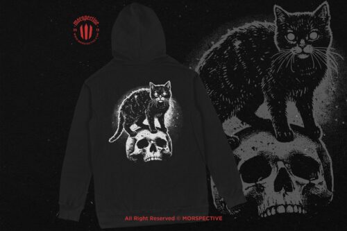 10 Bundle Dark Art Skull Cat Kitten - Image 4