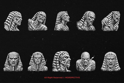 10 Bundle Dark Art Egypt Mummy - Image 6
