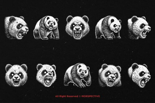 10 Bundle Dark Art Panda Beast - Image 6