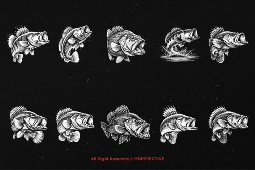 10 Bundle Dark Art Peacock Fishing Bass - Image 6