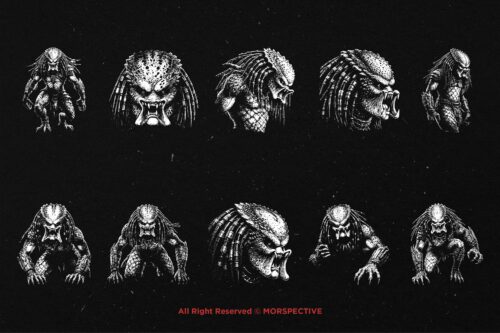 10 Bundle Dark Art Predator Aliens - Image 6