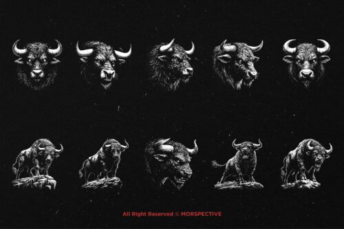 10 Bundle Dark Art Taurus Bull Zodiac - Image 6