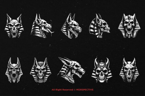 10 Bundle Dark Art Anubis Egyptian - Image 6