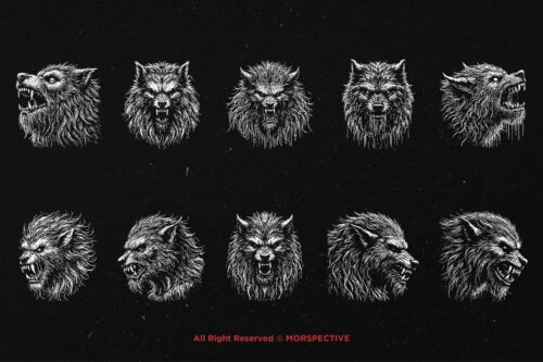 10 Bundle Dark Art Warewolf Moster - Image 6
