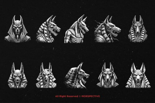 10 Bundle Dark Art Egypt Anubis Gods - Image 6