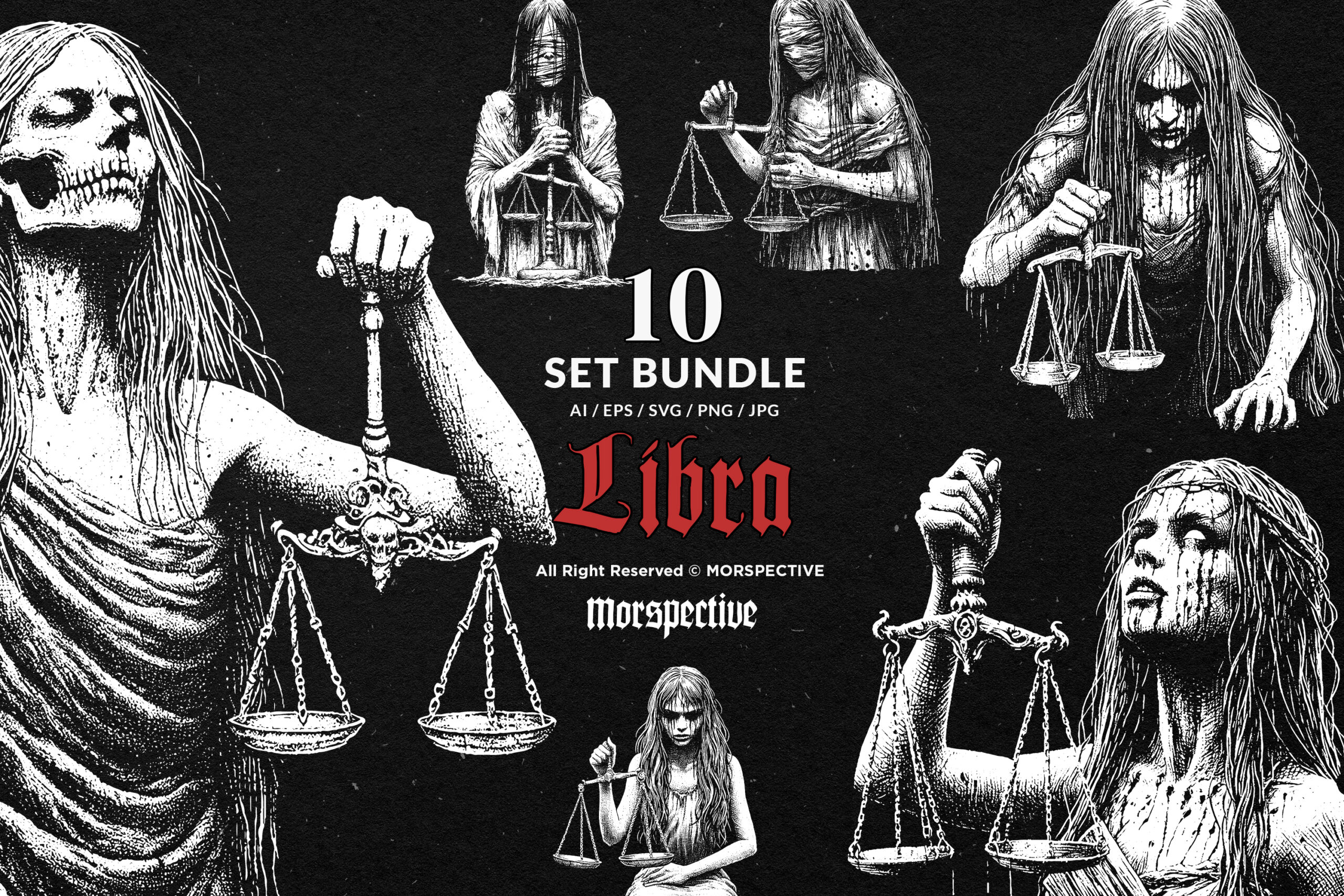 10 Bundle Dark Art Libra Women