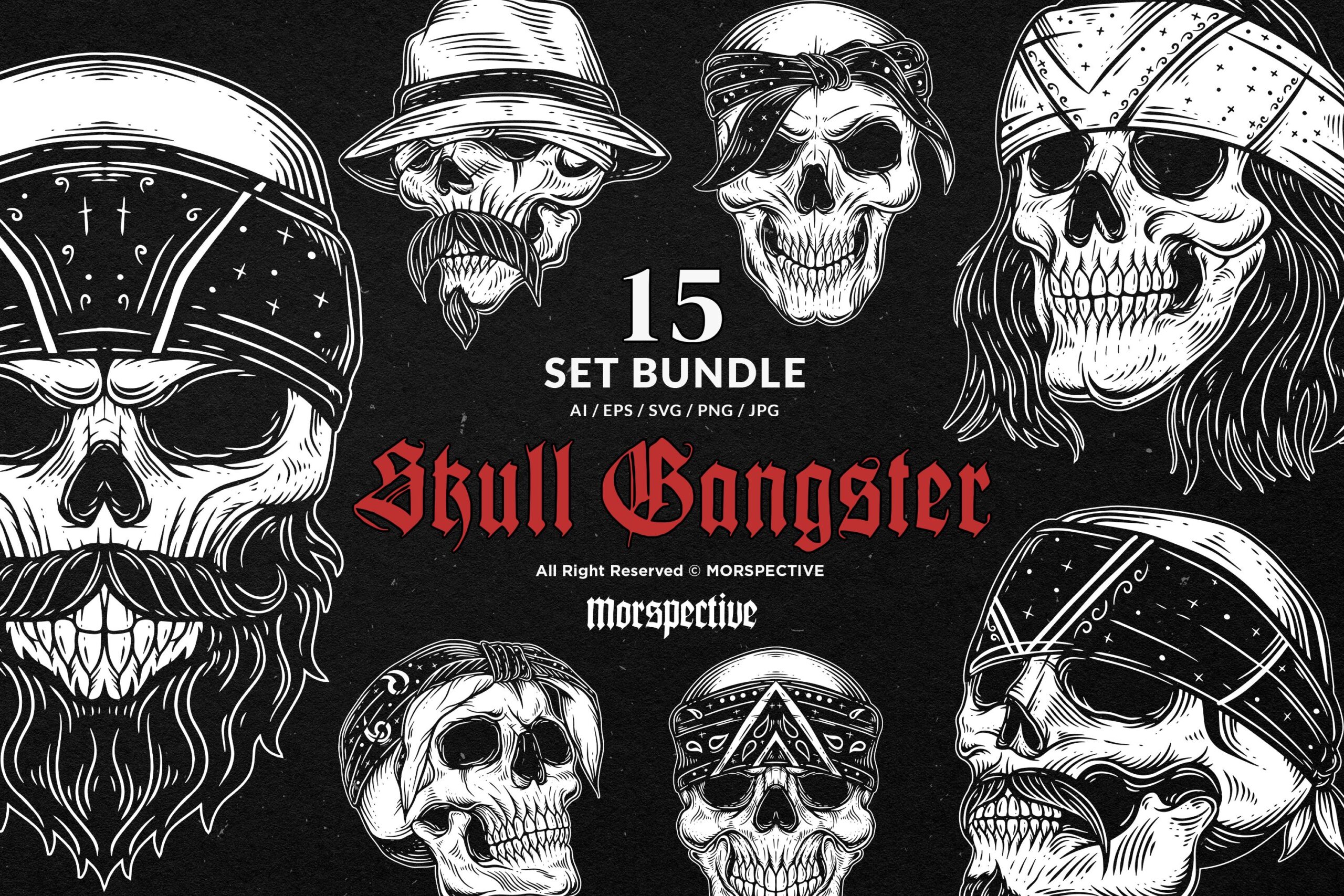 15 Set Bundle Skull Gangster