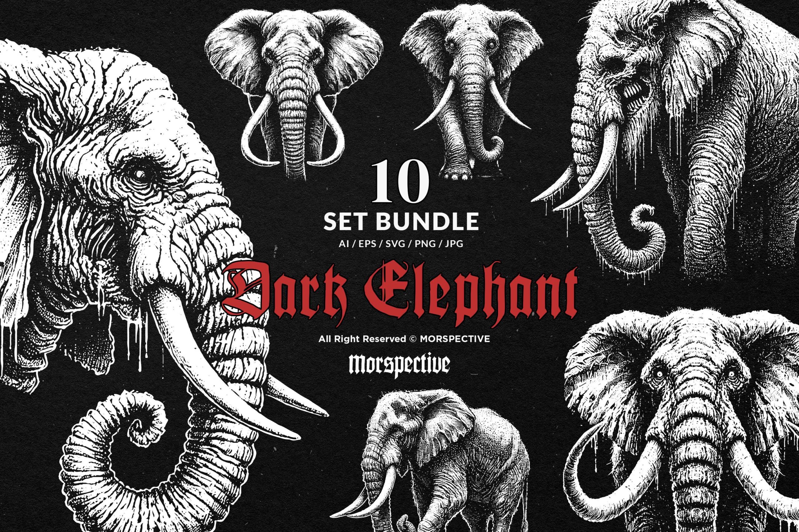 10 Bundle Dark Art Elephant 1 10 Bundle Dark Art Elephant
