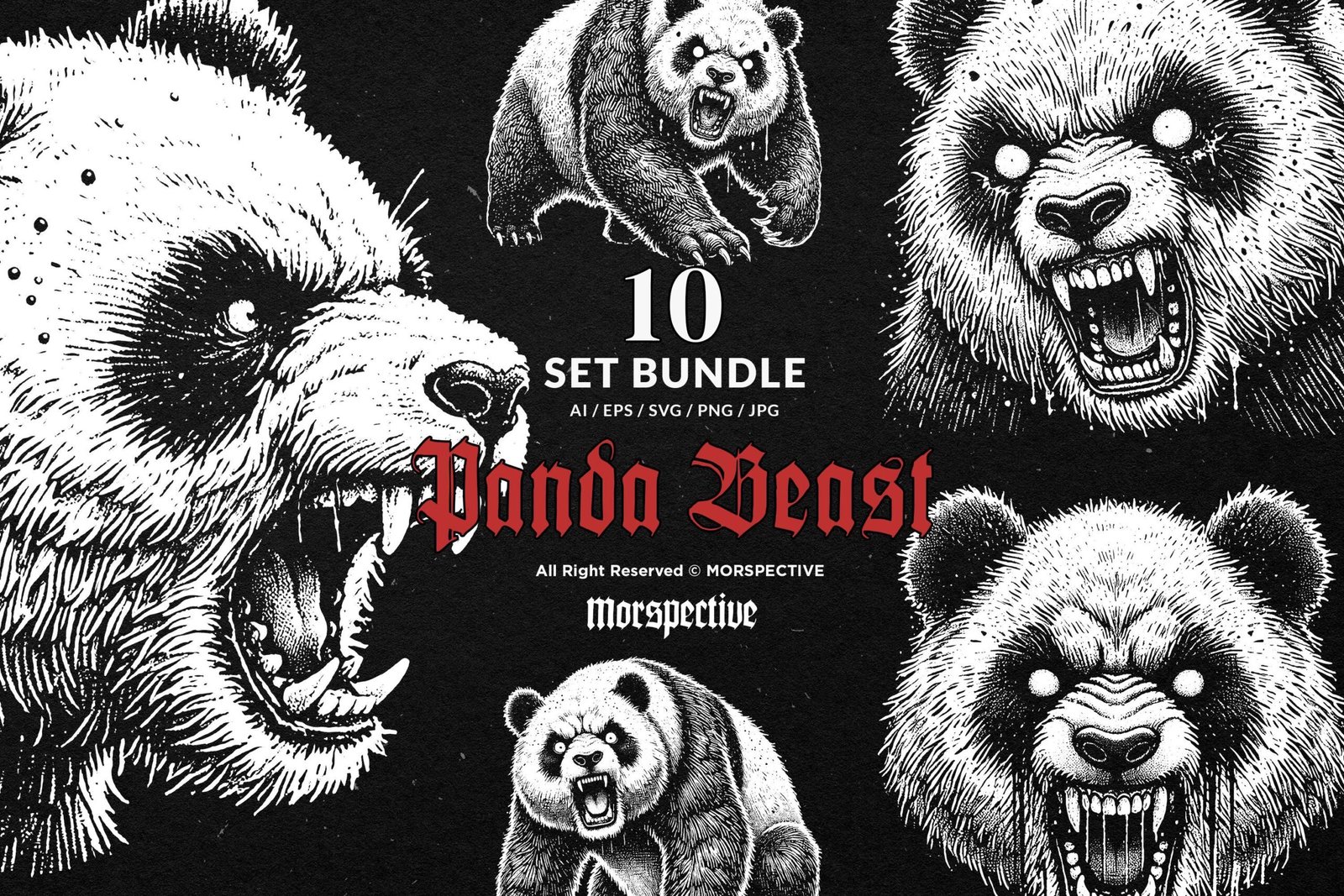 10 Bundle Dark Art Panda Beast 1 10 Bundle Dark Art Panda Beast