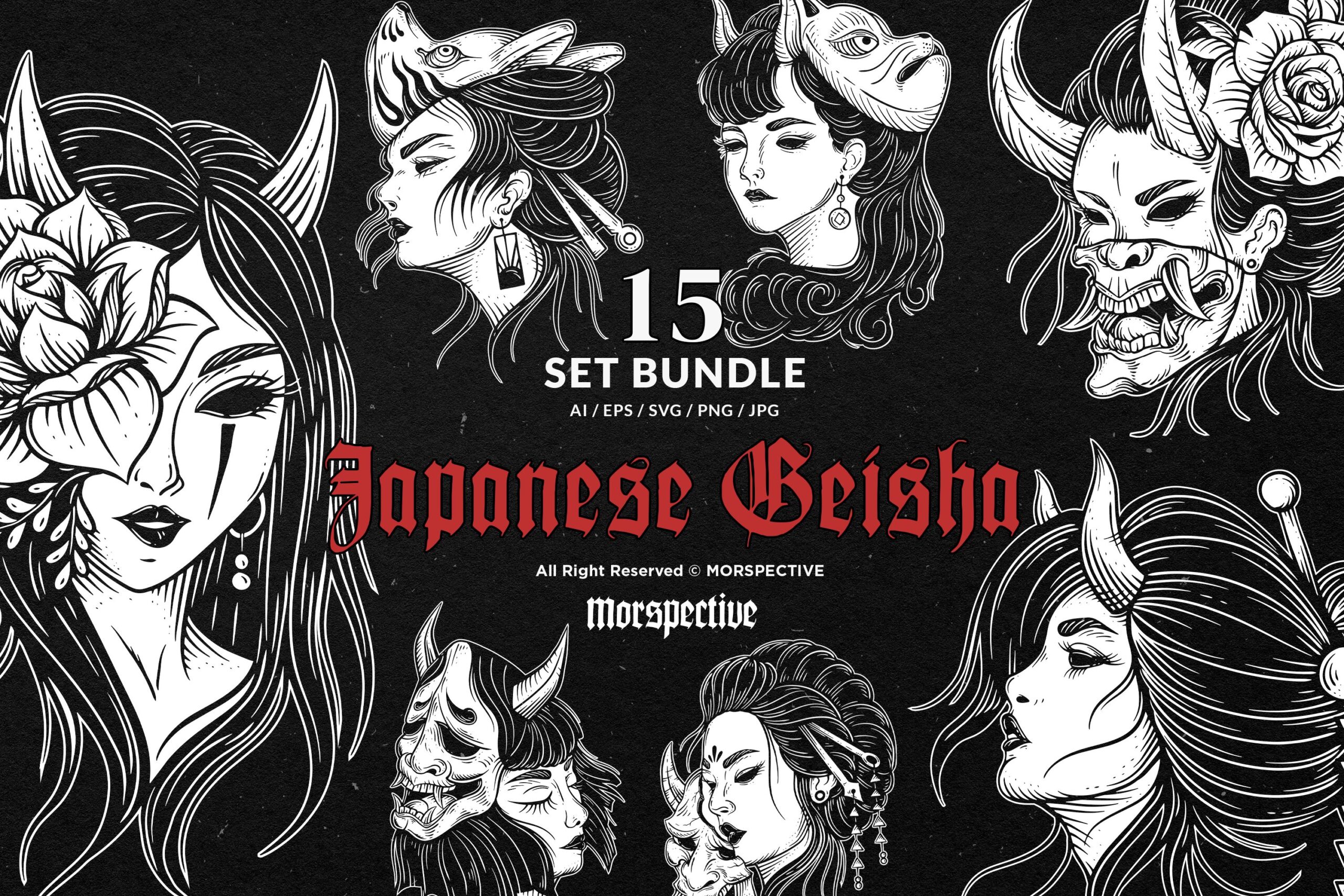 15 Bundle Japanese Girl Geisha