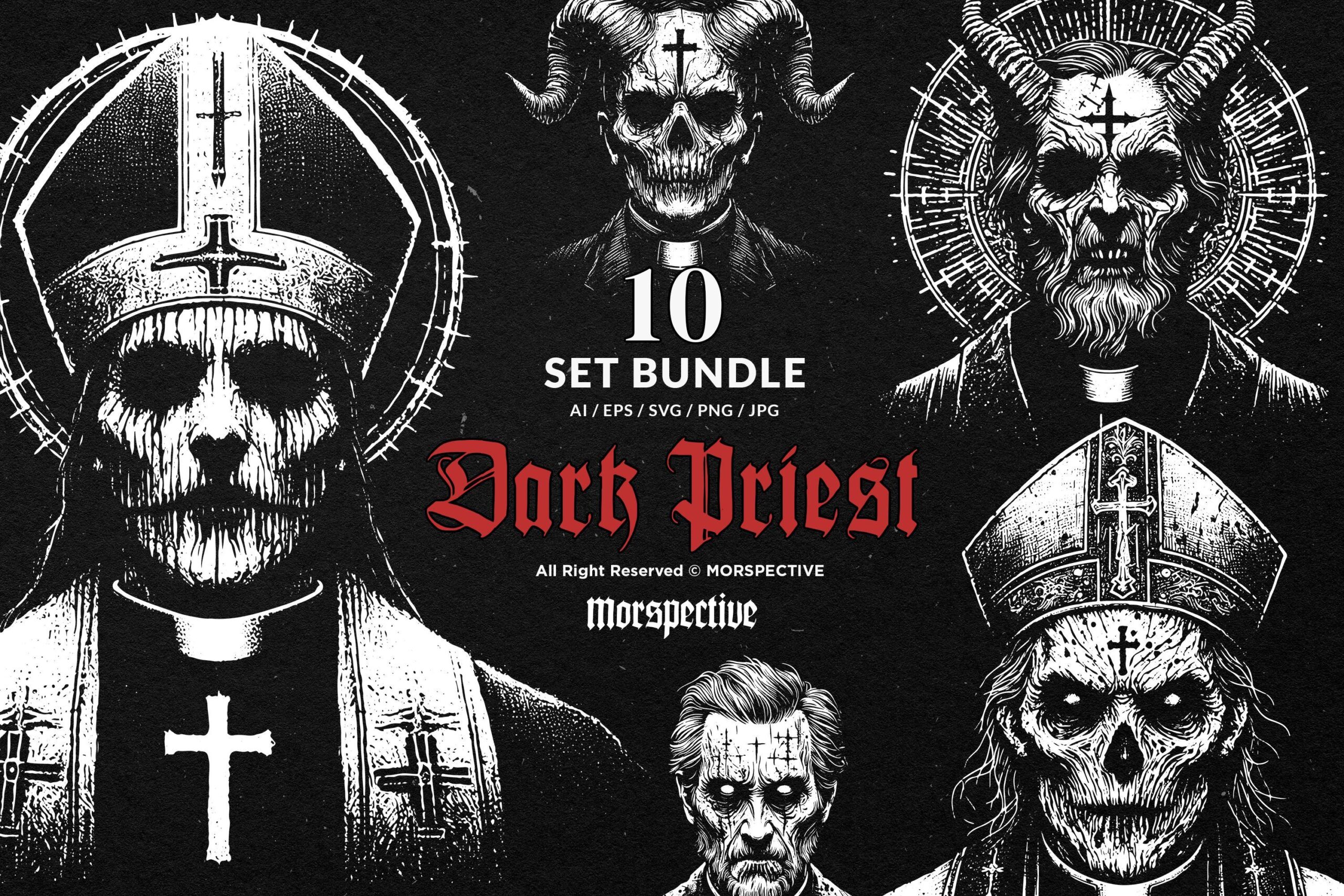10 Bundle Dark Art Priest Devil