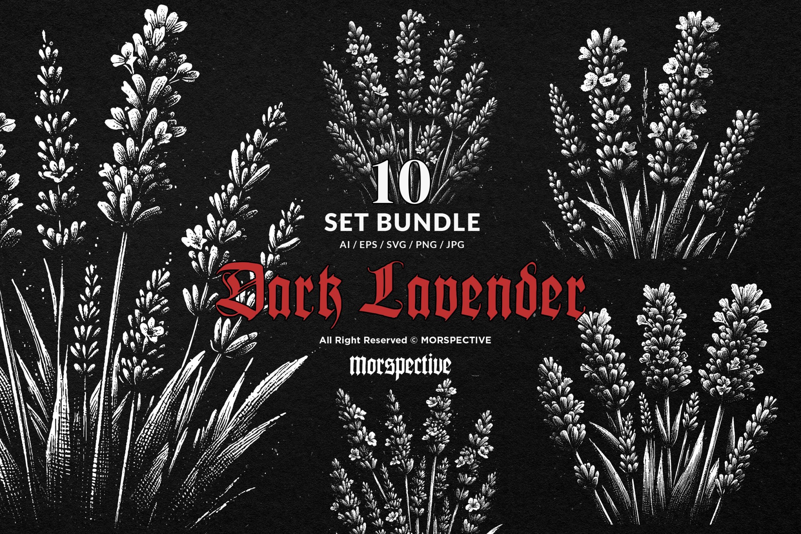 10 Bundle Dark Art Lavender Flower 1 10 Bundle Dark Art Lavender Flower