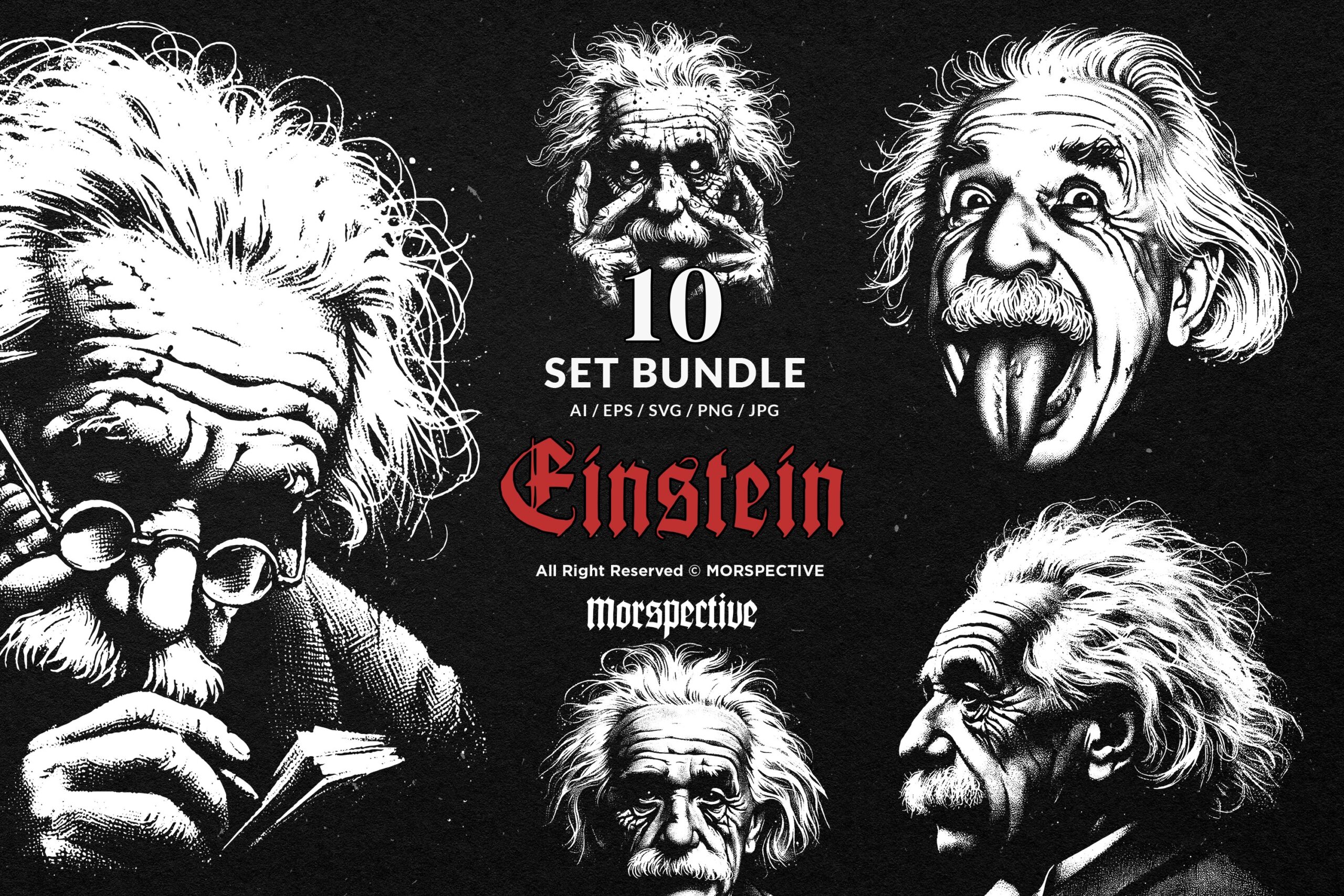 10 Bundle Dark Art Einstein Scientist 1 10 Bundle Dark Art Einstein Scientist