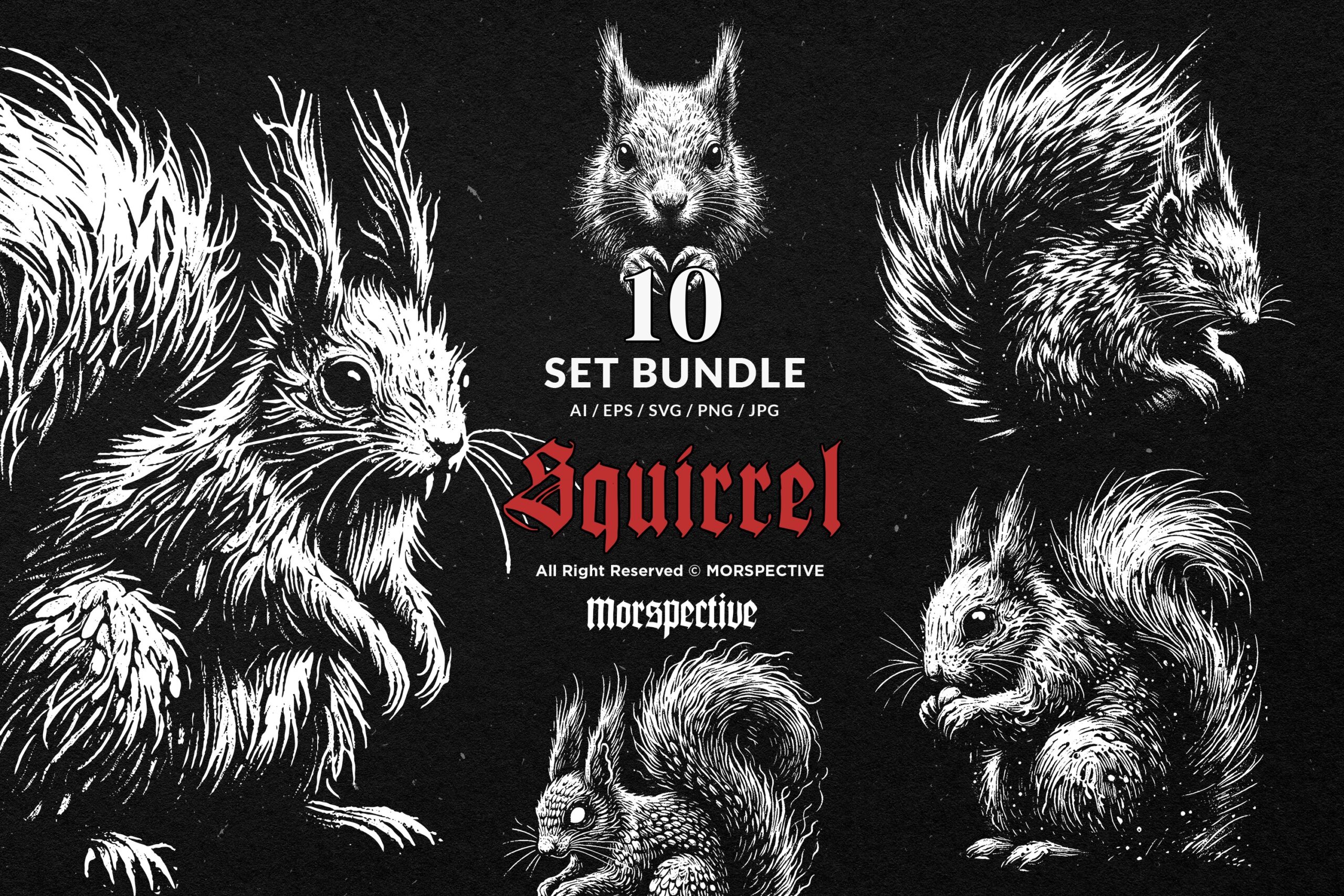 10 Bundle Dark Art Squirrel 1 10 Bundle Dark Art Squirrel