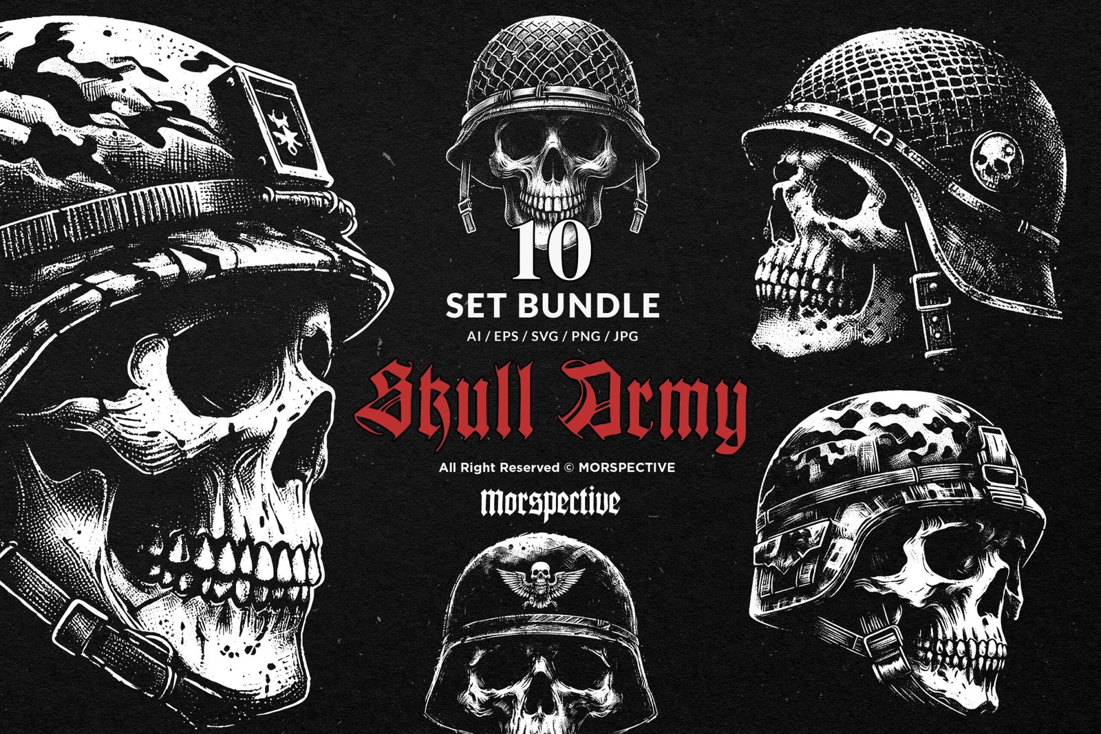 10 Bundle Dark Art Skull Army 1 10 Bundle Dark Art Skull Army