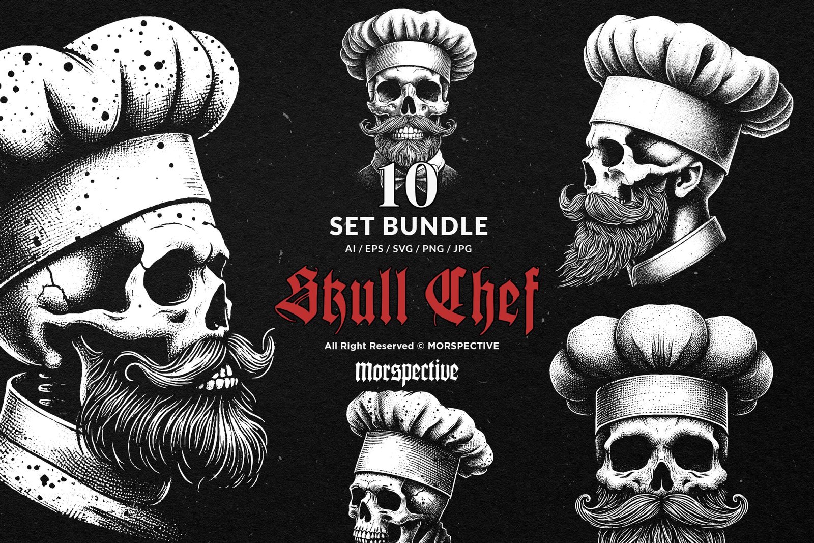 10 Bundle Dark Art Skull Chef 1 10 Bundle Dark Art Skull Chef