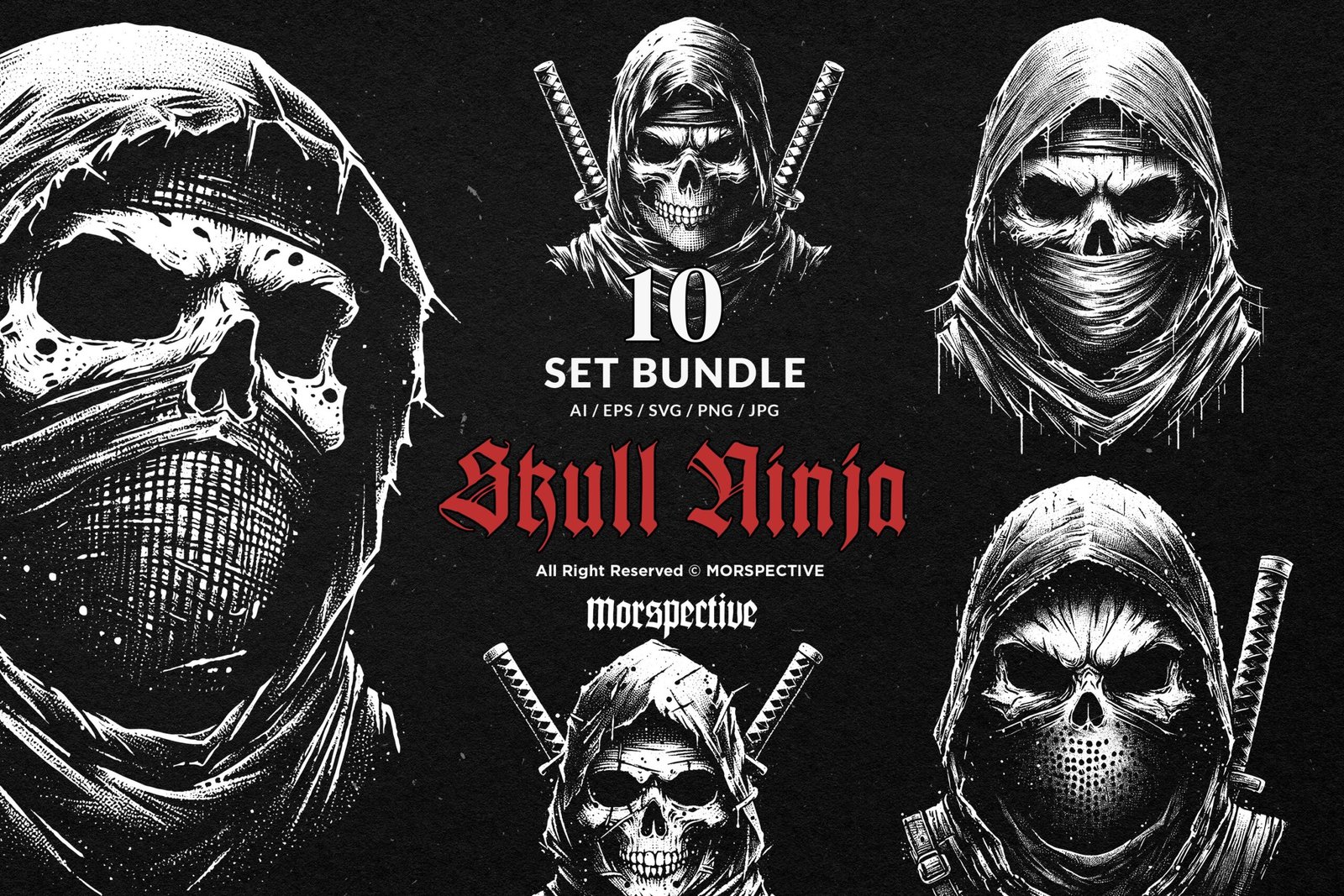 10 Bundle Dark Art Skull Ninja 1 10 Bundle Dark Art Skull Ninja