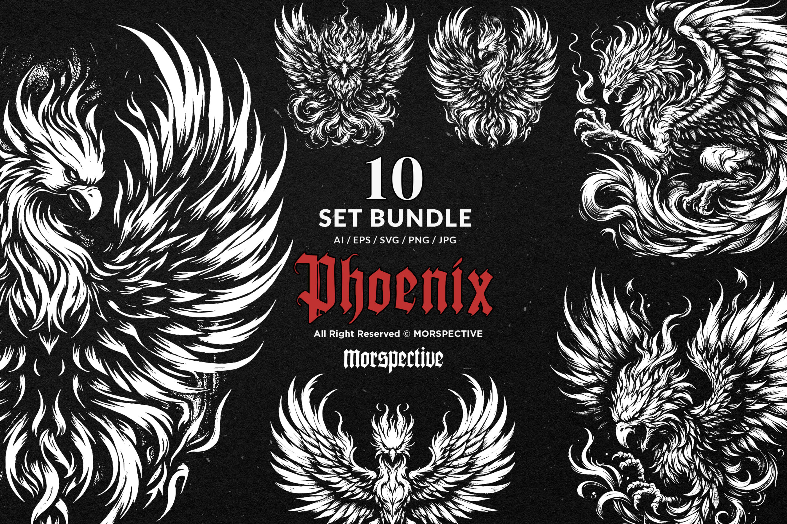 10 Bundle Dark Art Phoenix