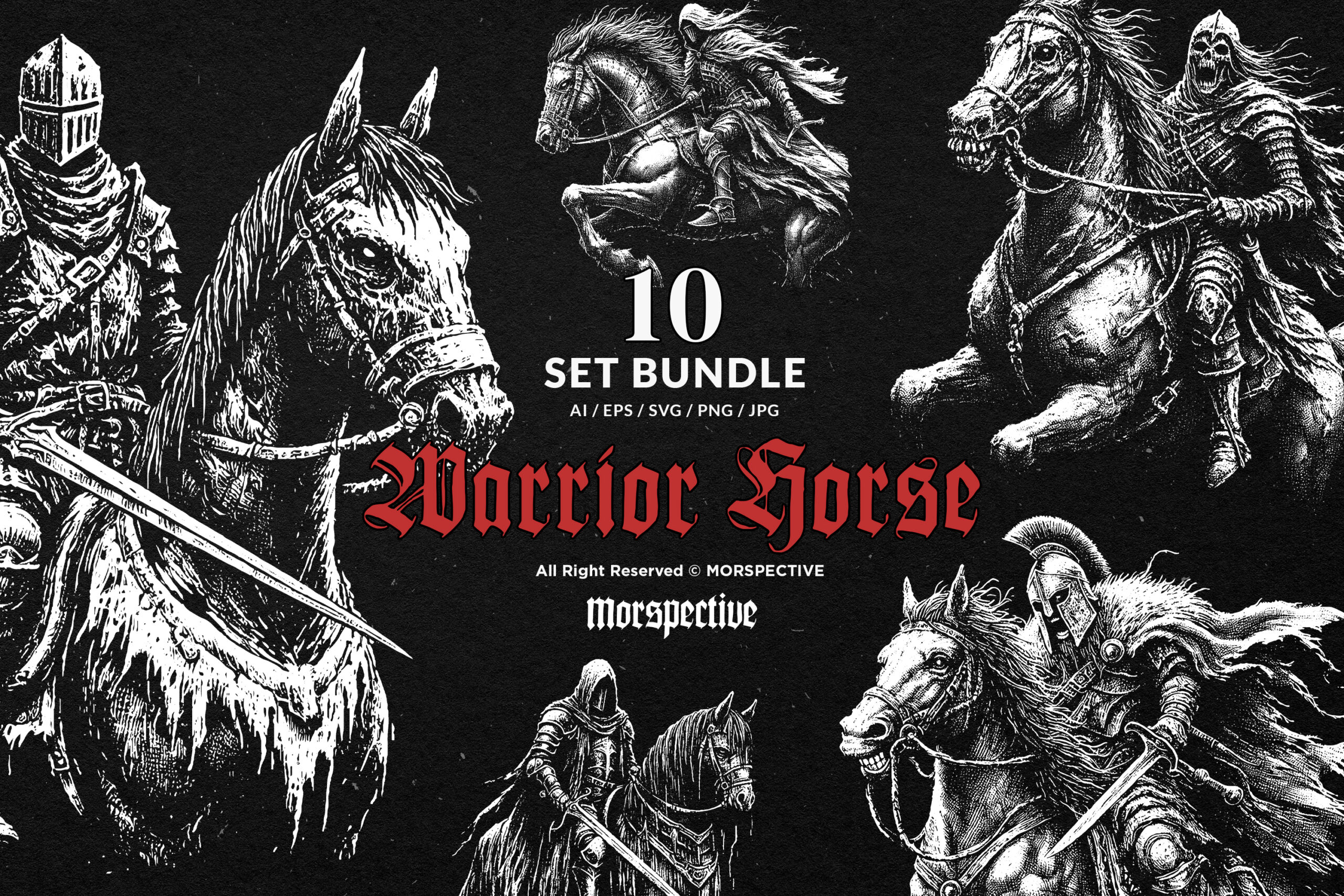 10 Bundle Dark Art Warrior Horse 1 10 Bundle Dark Art Warrior Horse