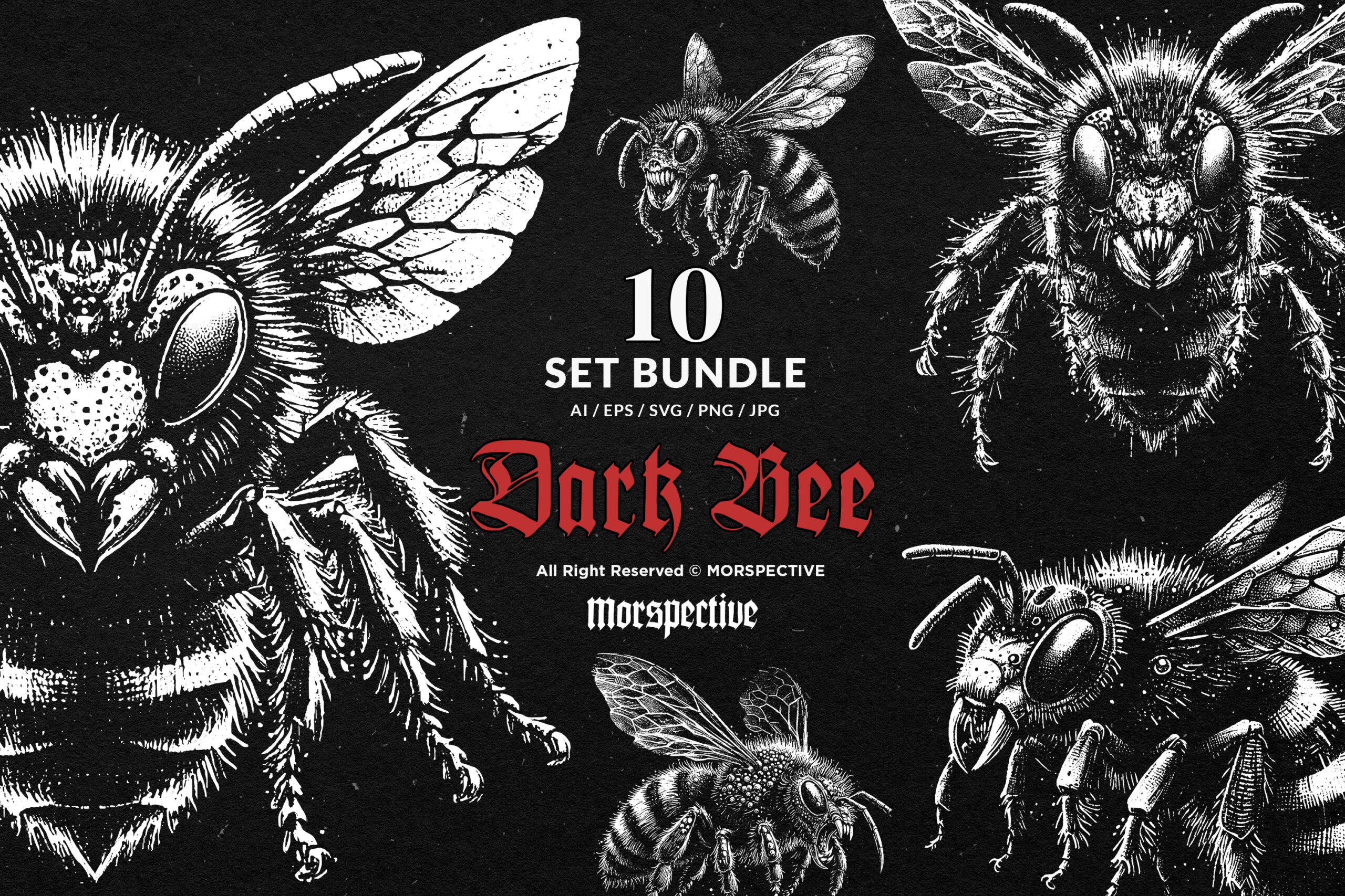 10 Bundle Dark Art Bumble Bee 1 10 Bundle Dark Art Bumble Bee