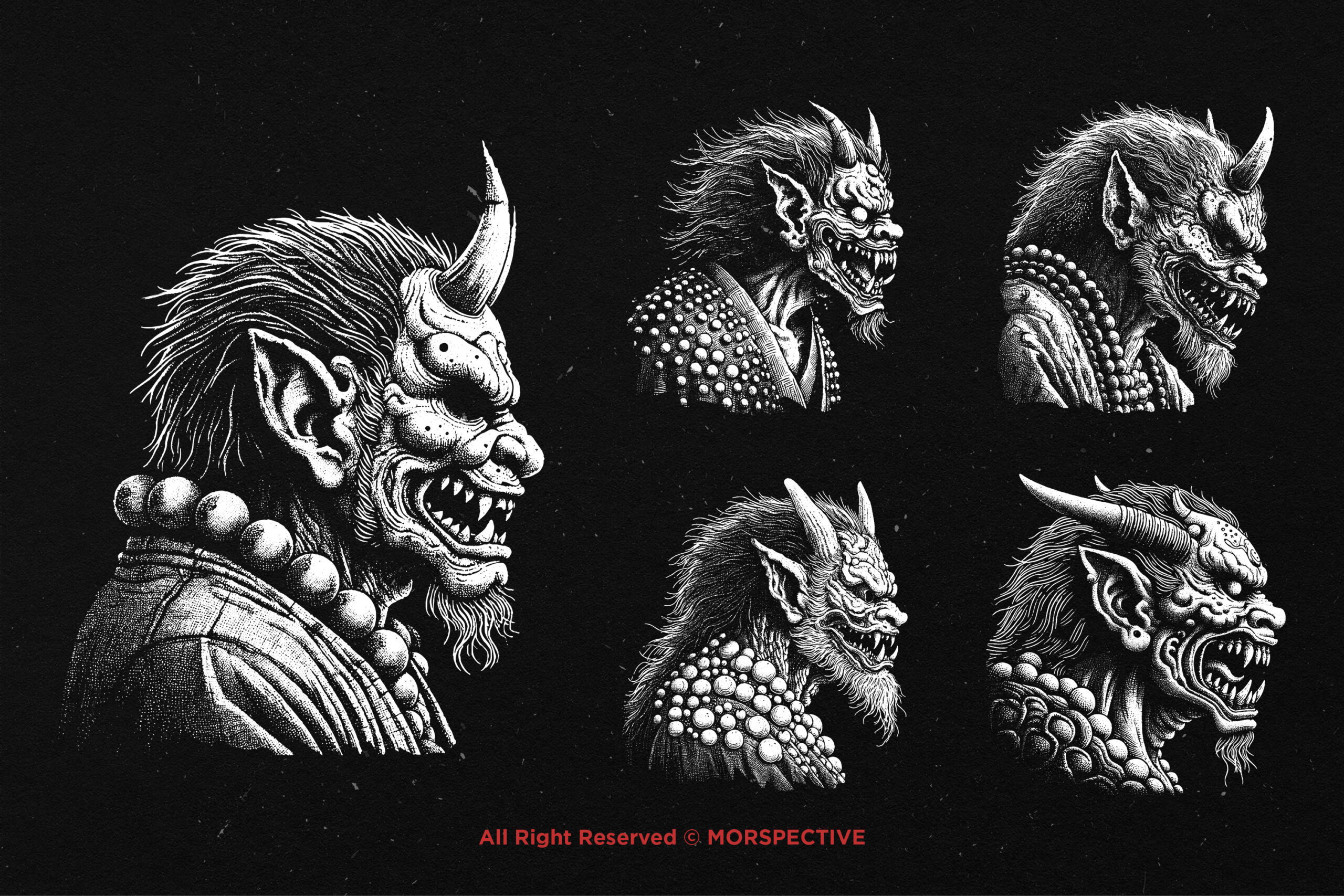 10 Bundle Dark Art Yokai Japanese - Image 3