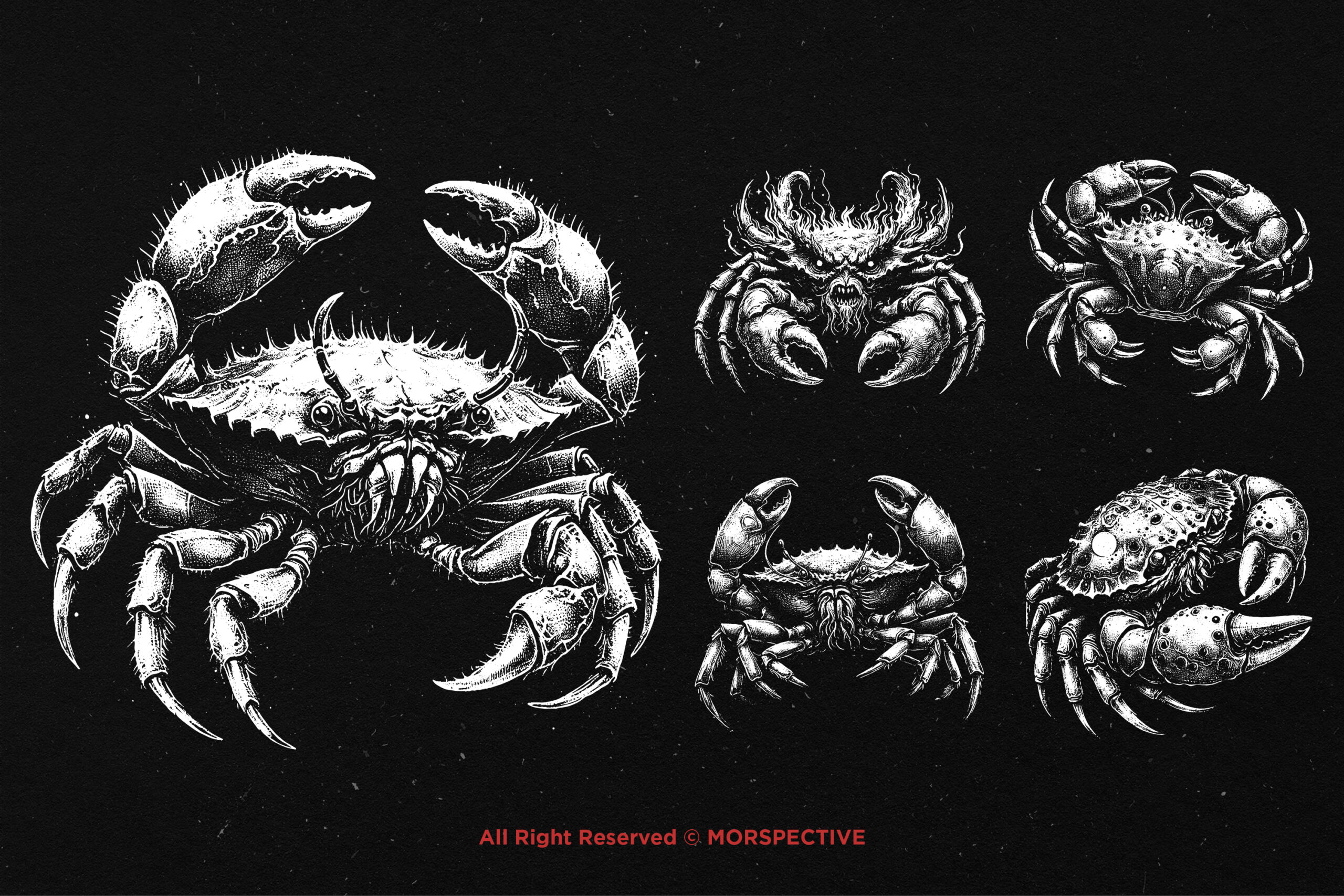 10 Bundle Dark Art Cancer Crabs - Image 3