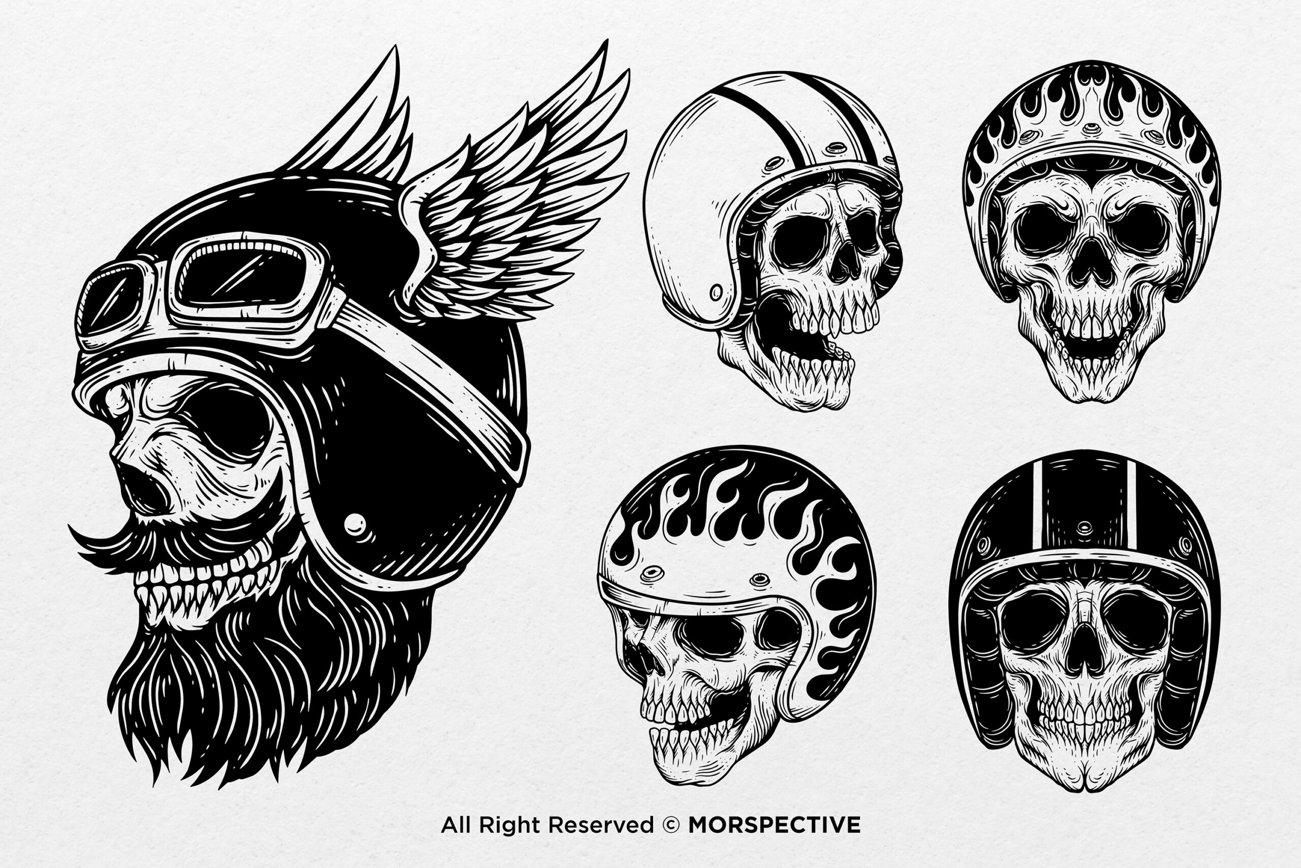 15 Set Bundle Skull Rider Bikers - Image 2