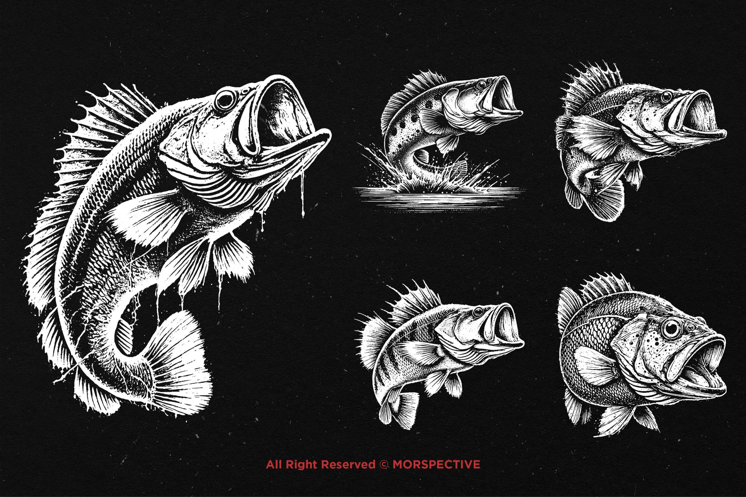 10 Bundle Dark Art Peacock Fishing Bass 3 10 Bundle Dark Art Peacock Fishing Bass - Image 3