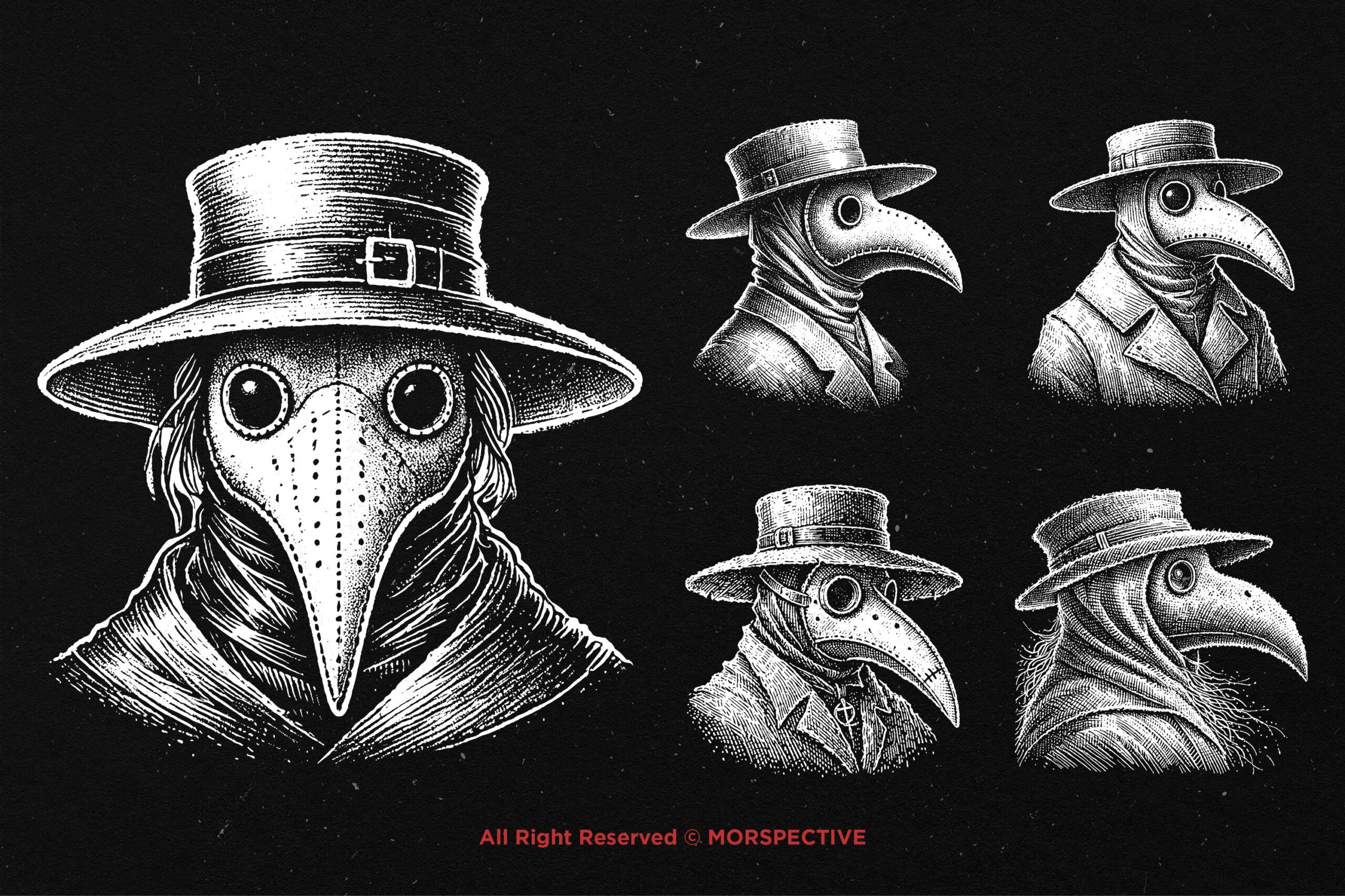 10 Bundle Dark Art Plague Doctor - Image 3