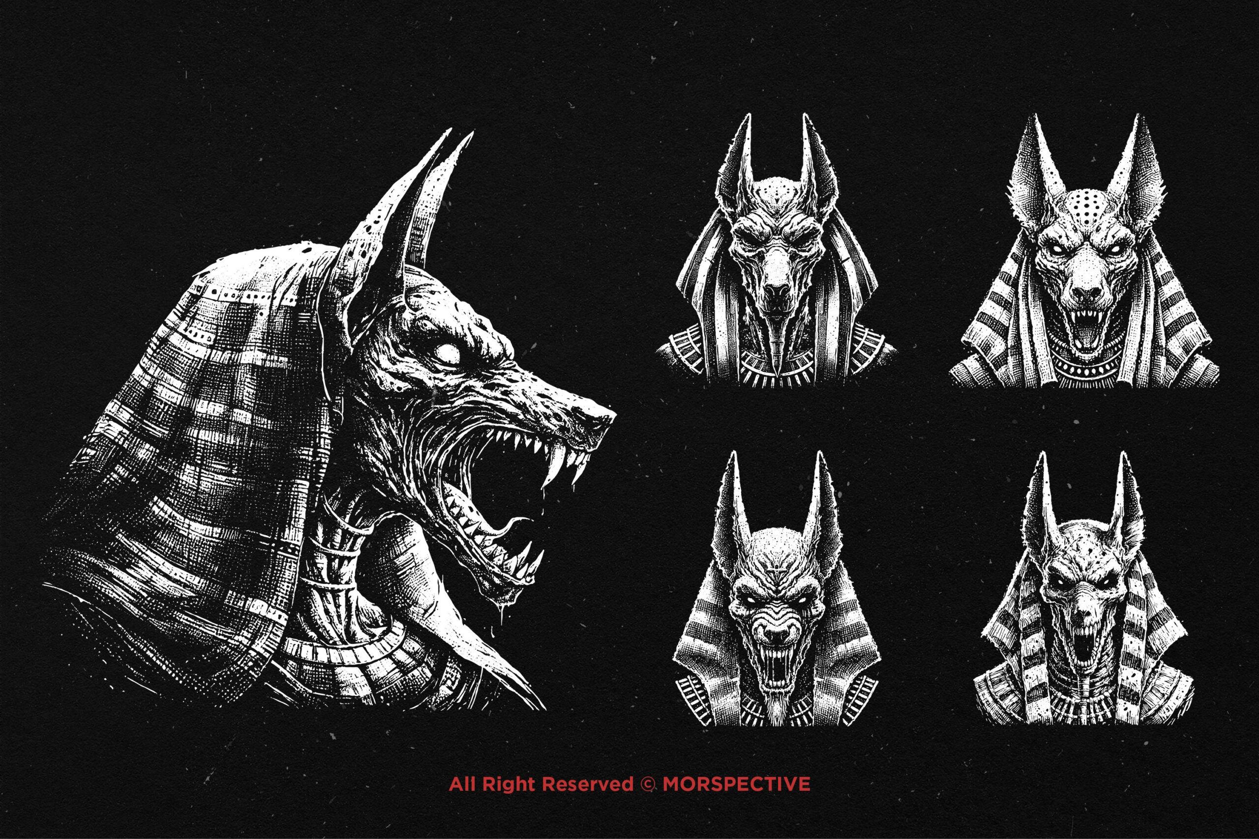 10 Bundle Dark Art Egypt Anubis - Image 3