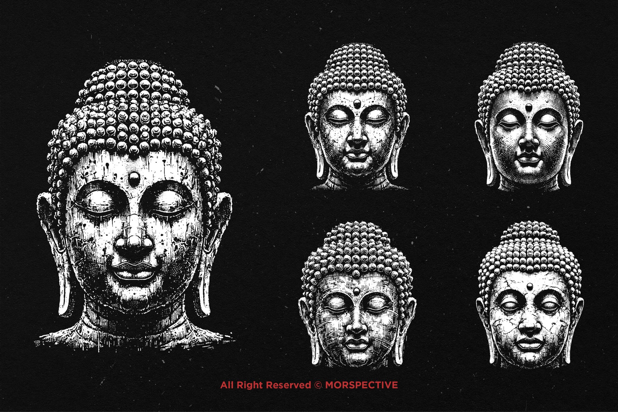 10 Bundle Dark Art Buddha Statue 3 10 Bundle Dark Art Buddha Statue - Image 3