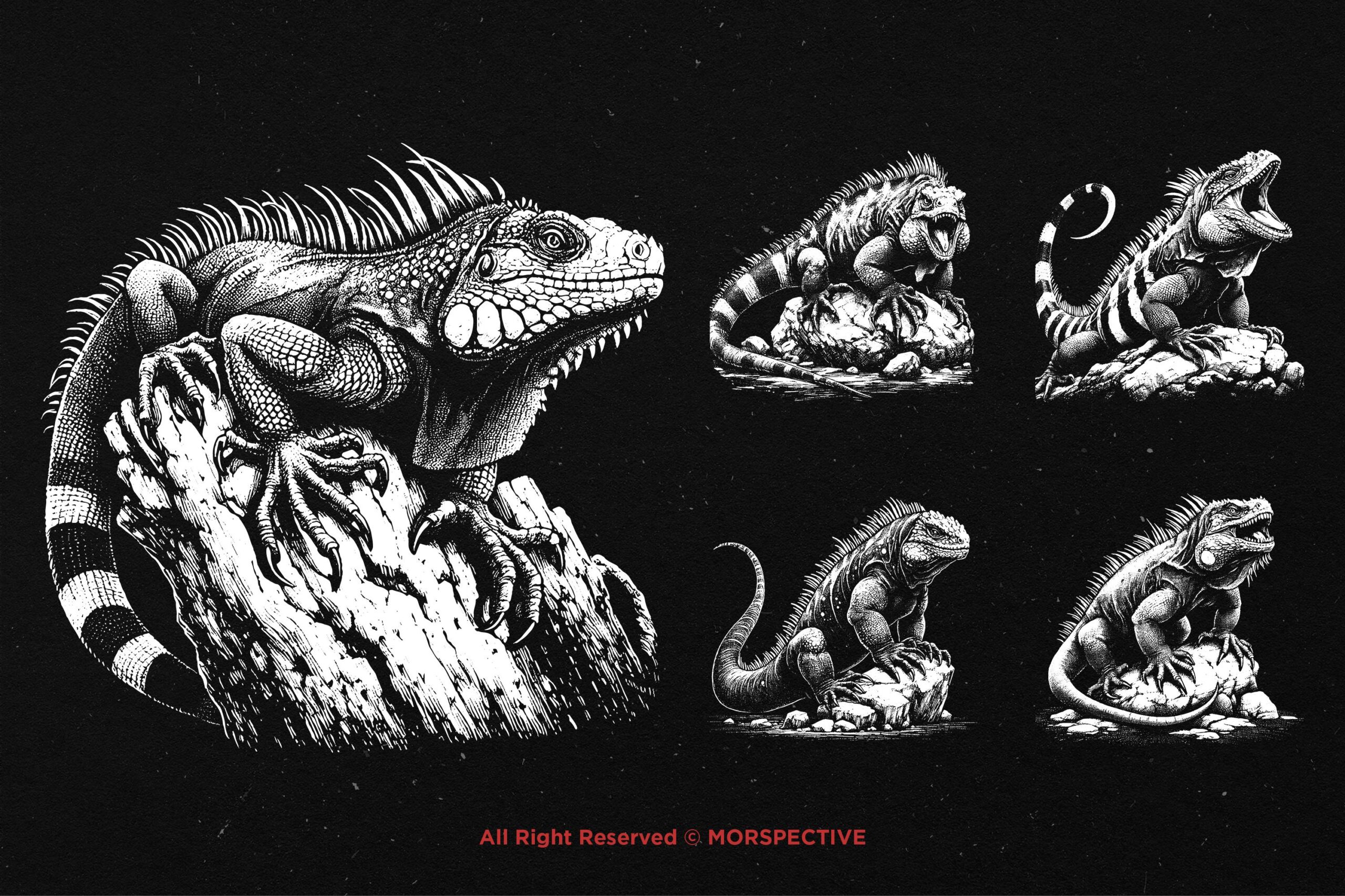 10 Bundle Dark Art Lizard Reptils - Image 3
