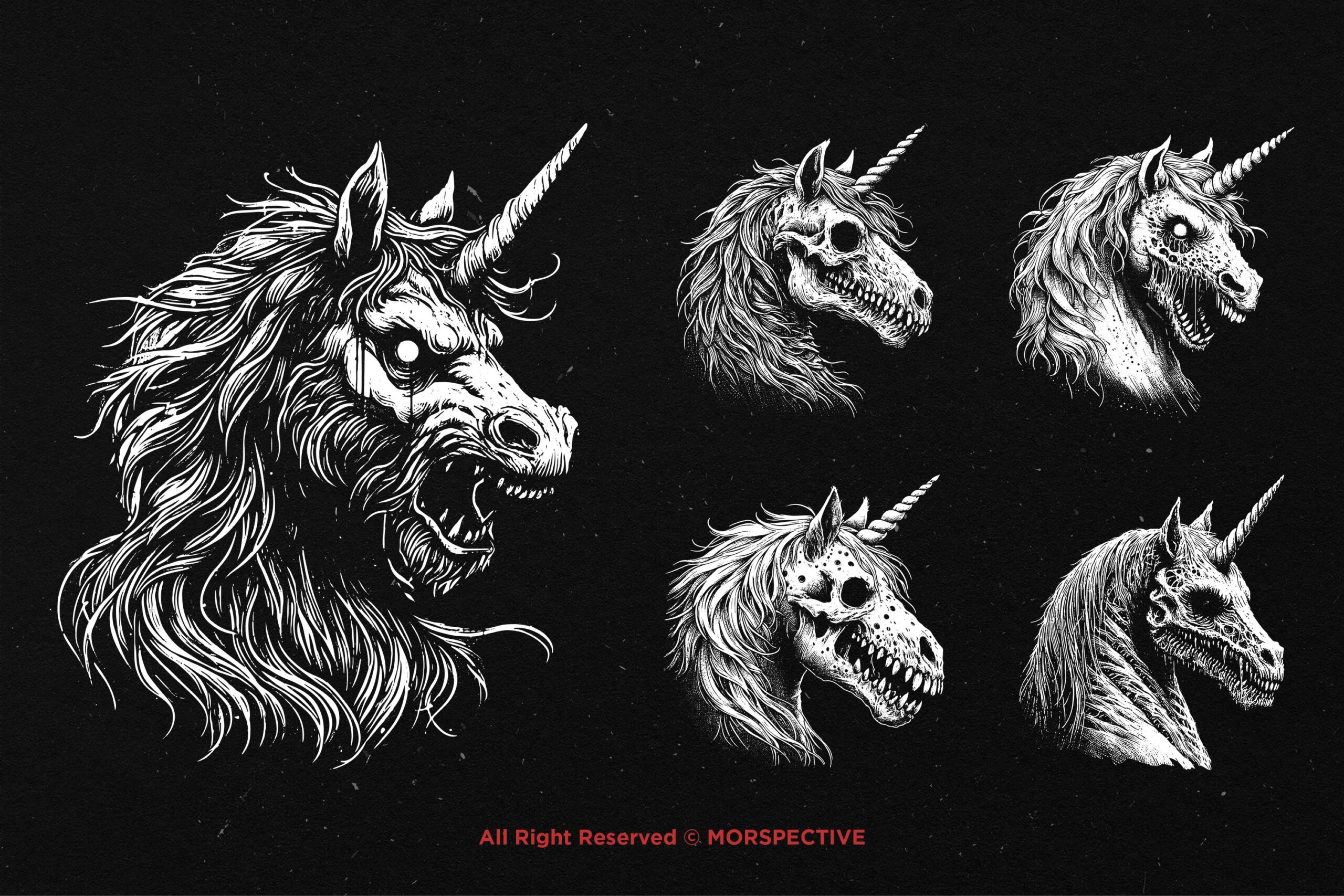 10 Bundle Dark Art Unicorn - Image 3