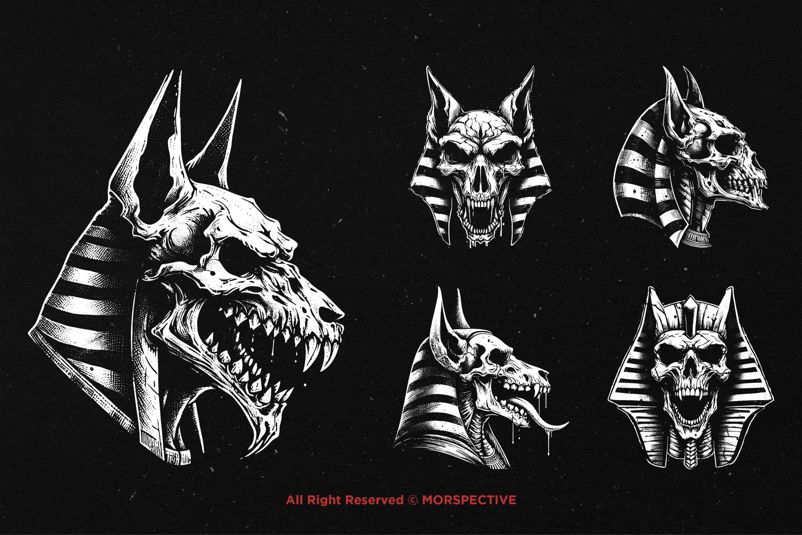 10 Bundle Dark Art Anubis Skull - Image 3