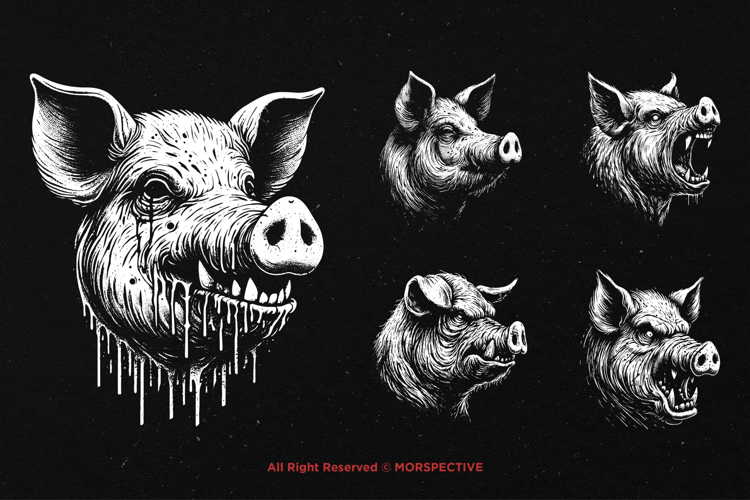10 Bundle Dark Art Pig - Image 3