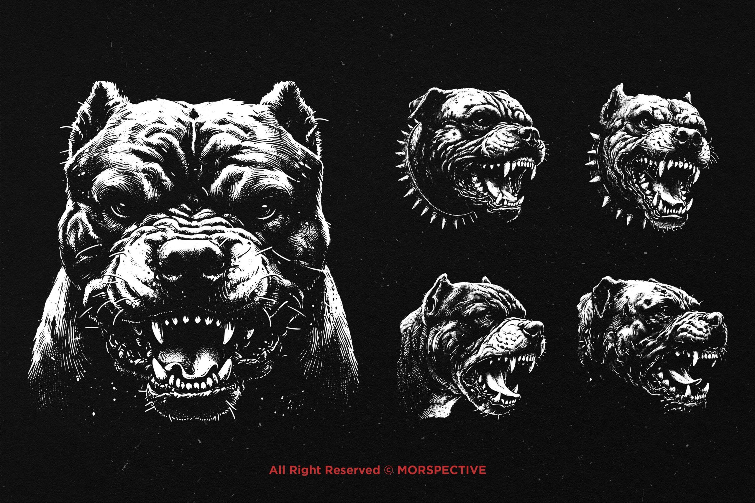 10 Bundle Dark Art Pitbull - Image 3