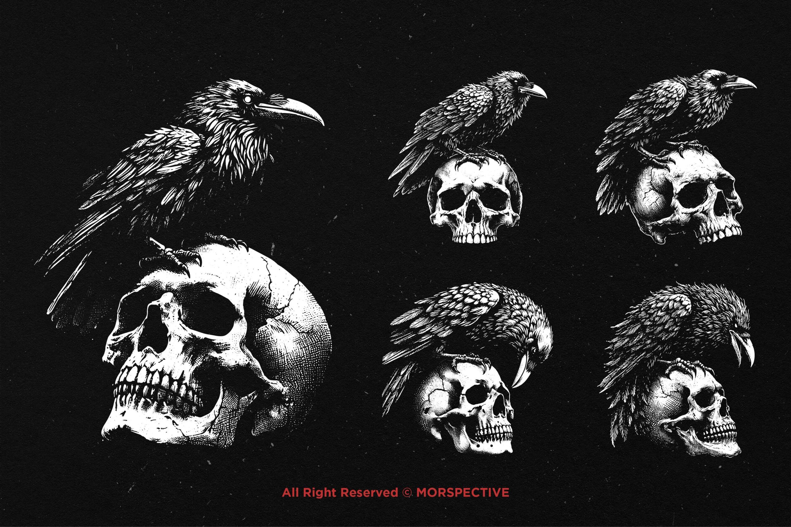 10 Bundle Dark Art Raven - Image 3