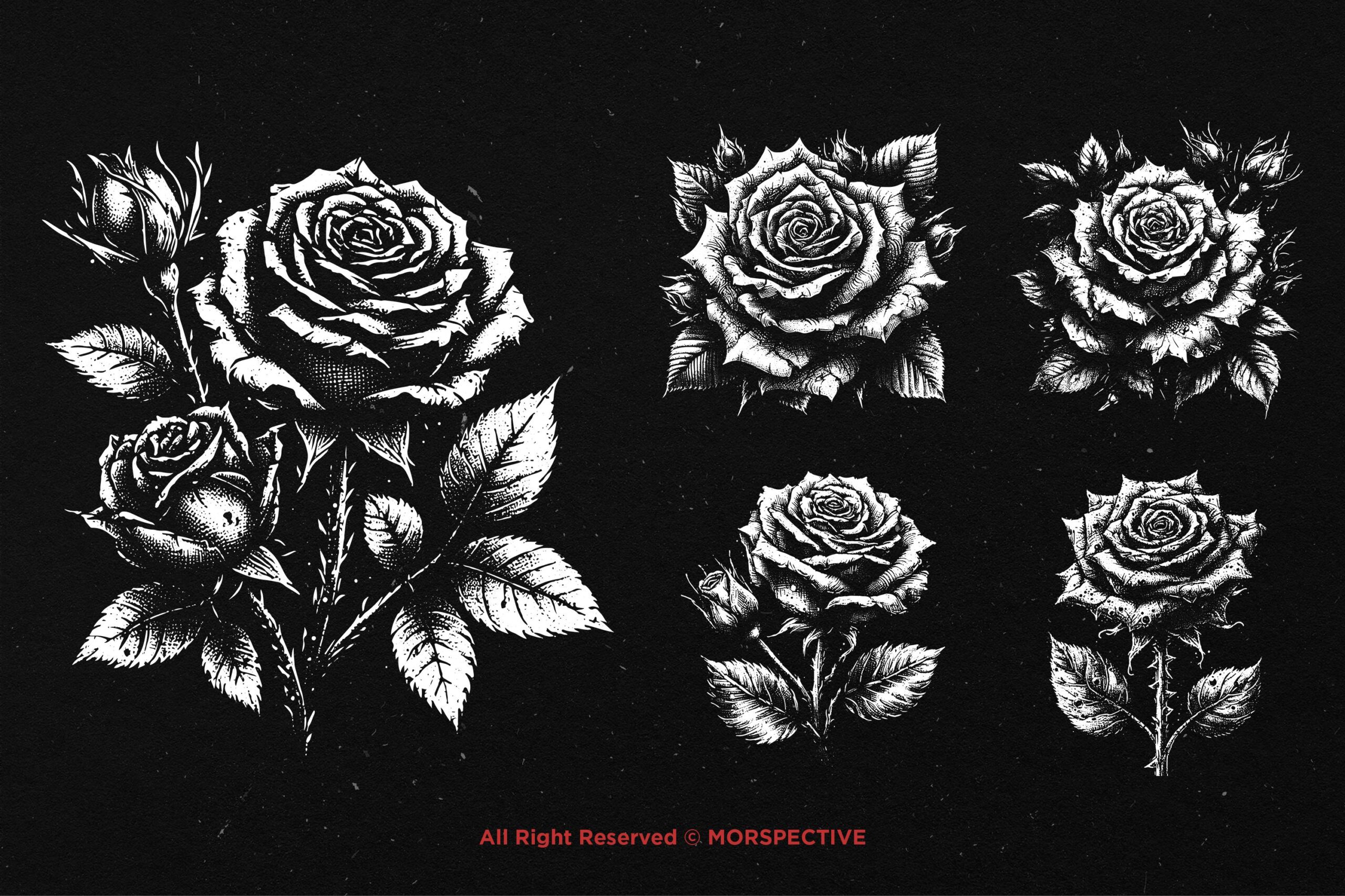 10 Bundle Dark Art Rose Flower - Image 3
