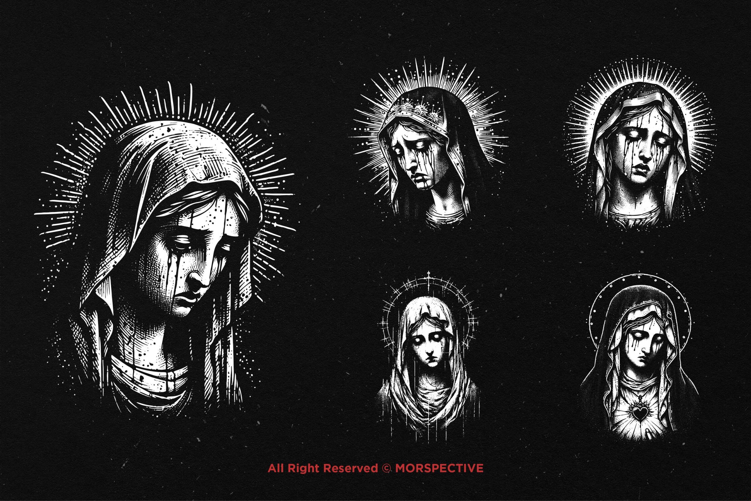 10 Bundle Dark Art Mother Mary - Image 3