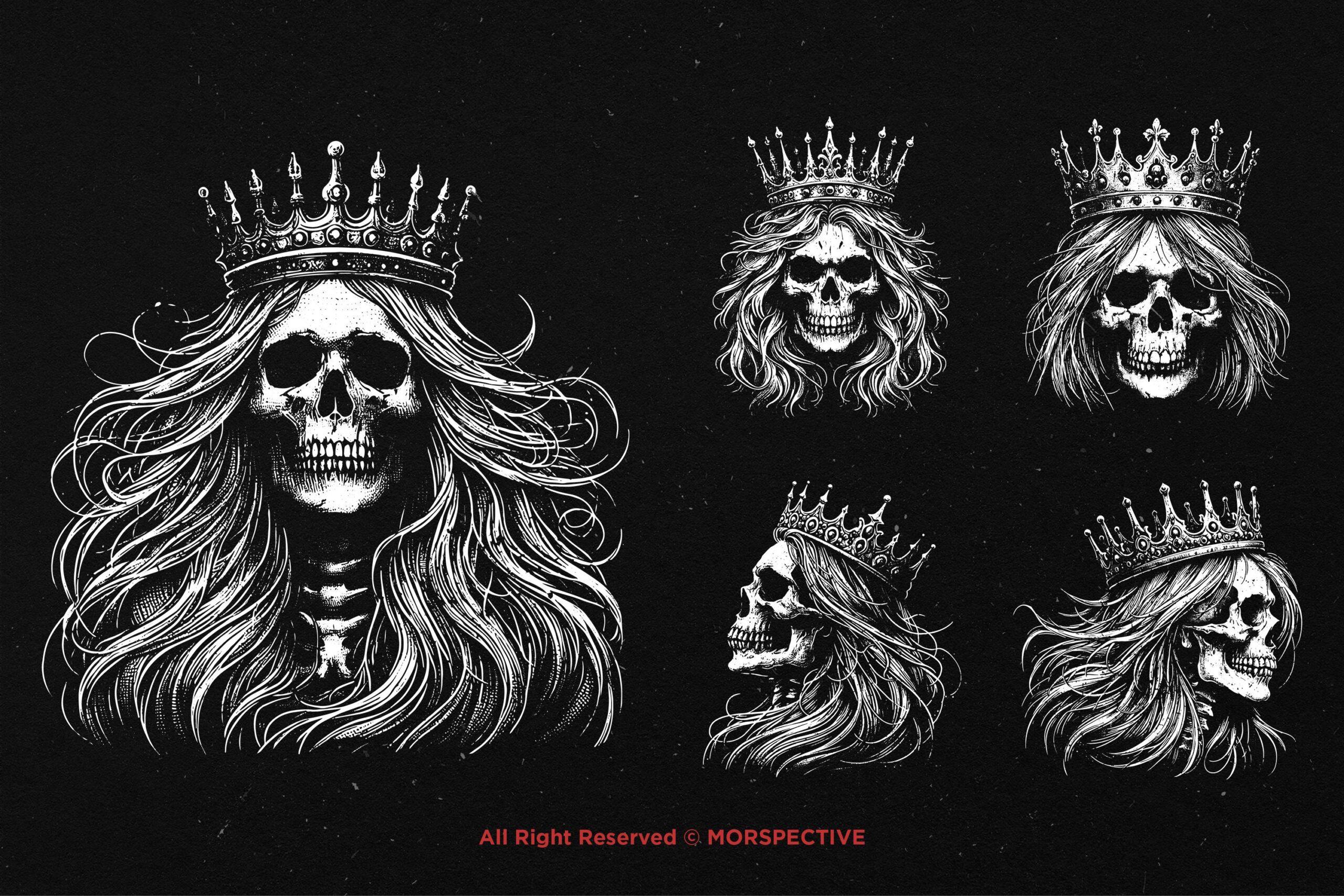 10 Bundle Dark Art Skull Queen Crown - Image 3