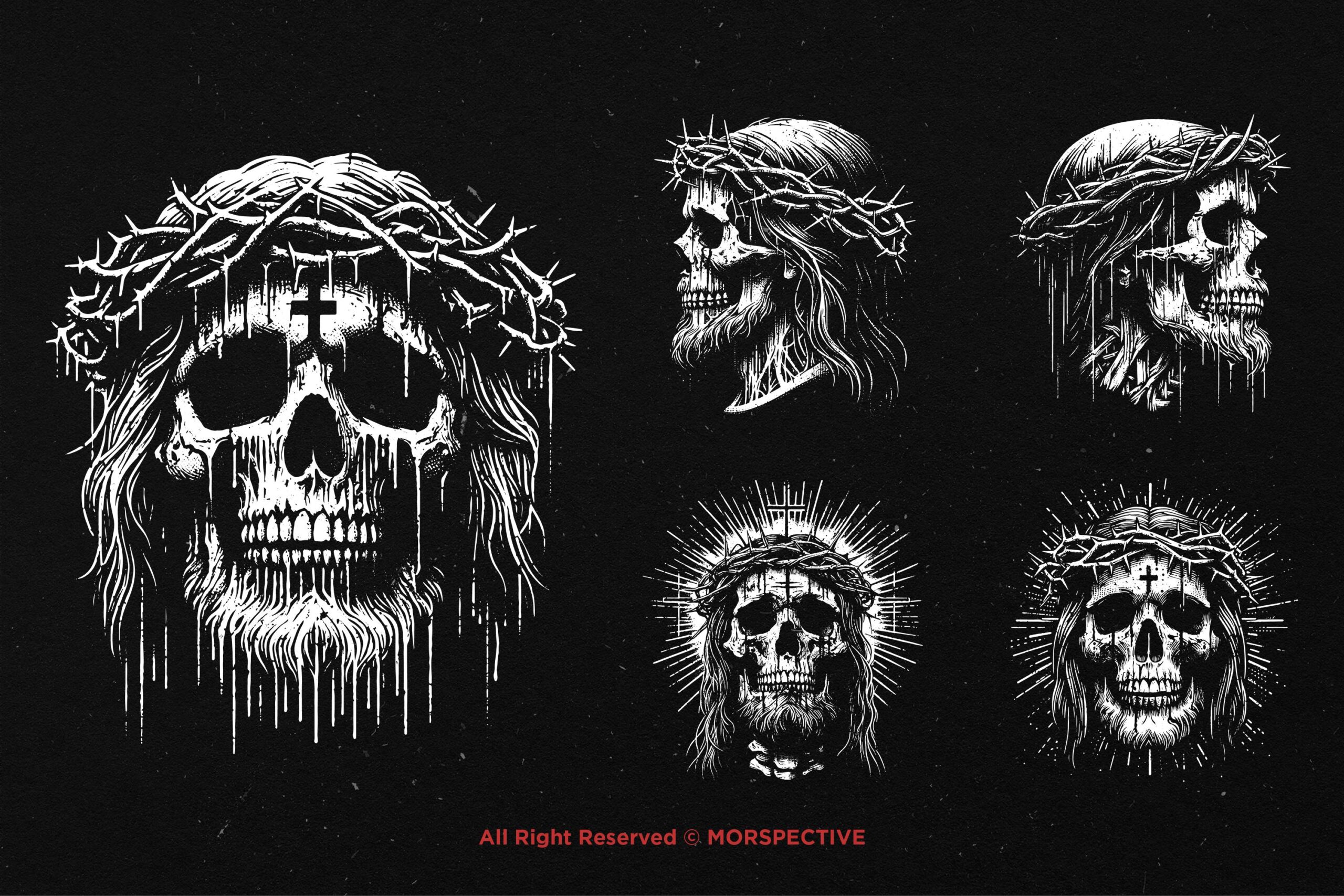 10 Bundle Dark Art Skull God - Image 3