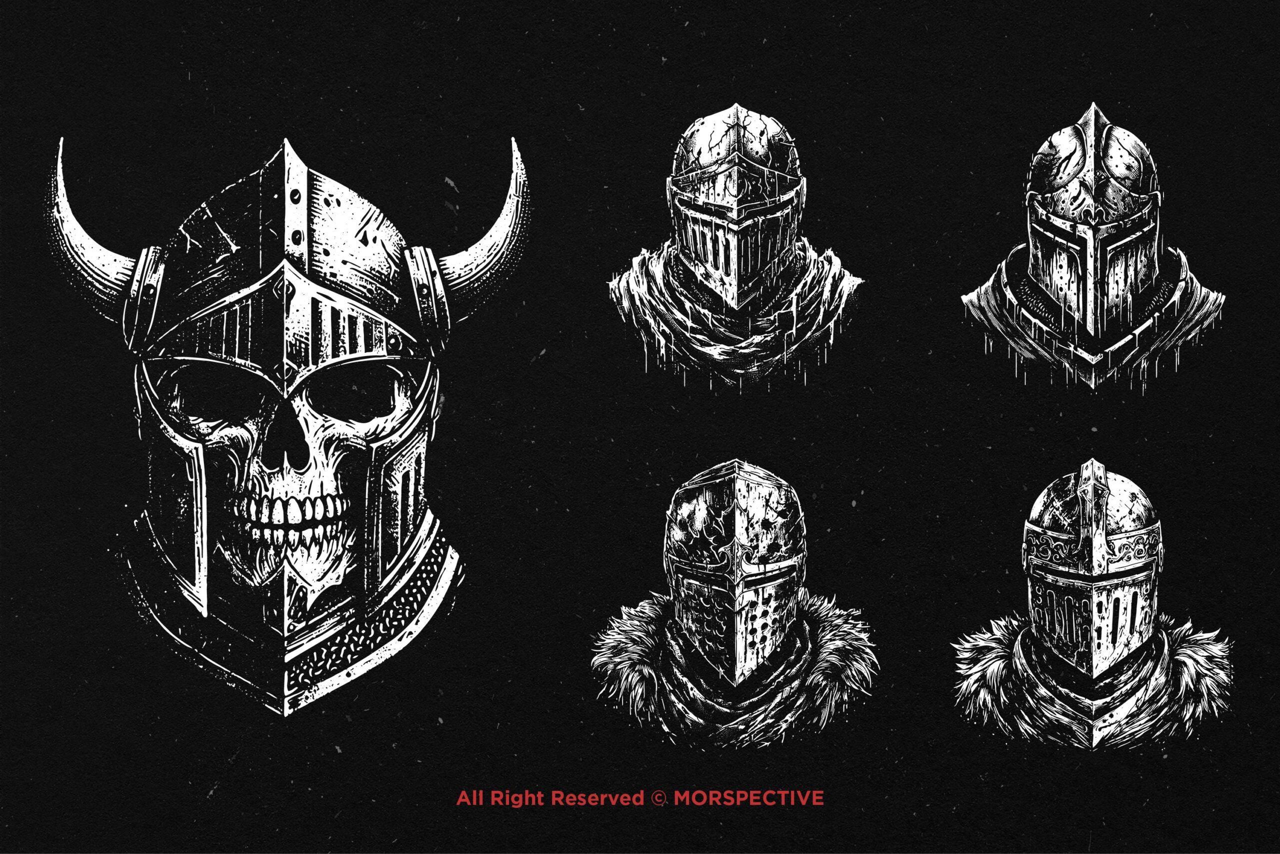 10 Bundle Dark Art Skull Warrior - Image 3