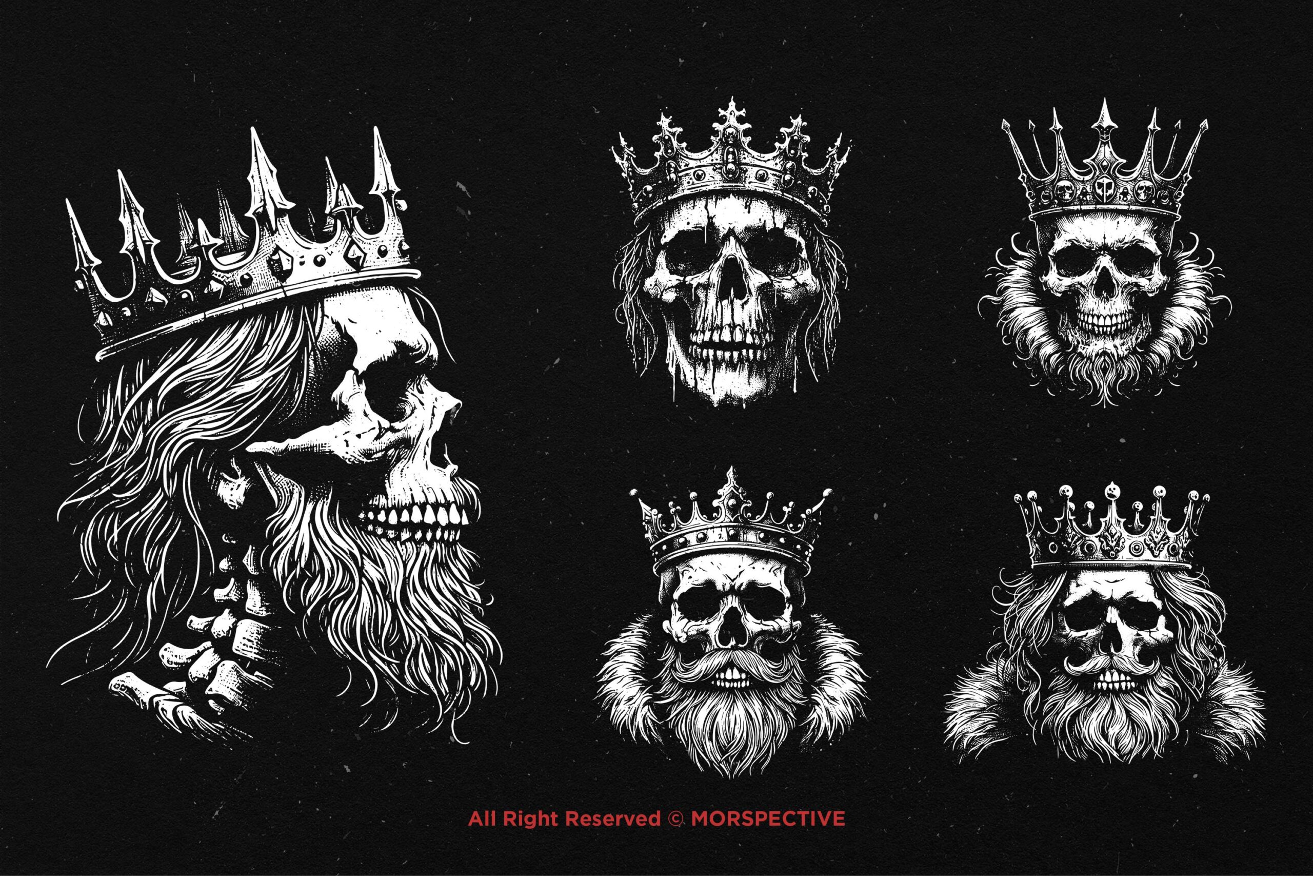 10 Bundle Dark Art King Skull Crown 3 10 Bundle Dark Art King Skull Crown - Image 3