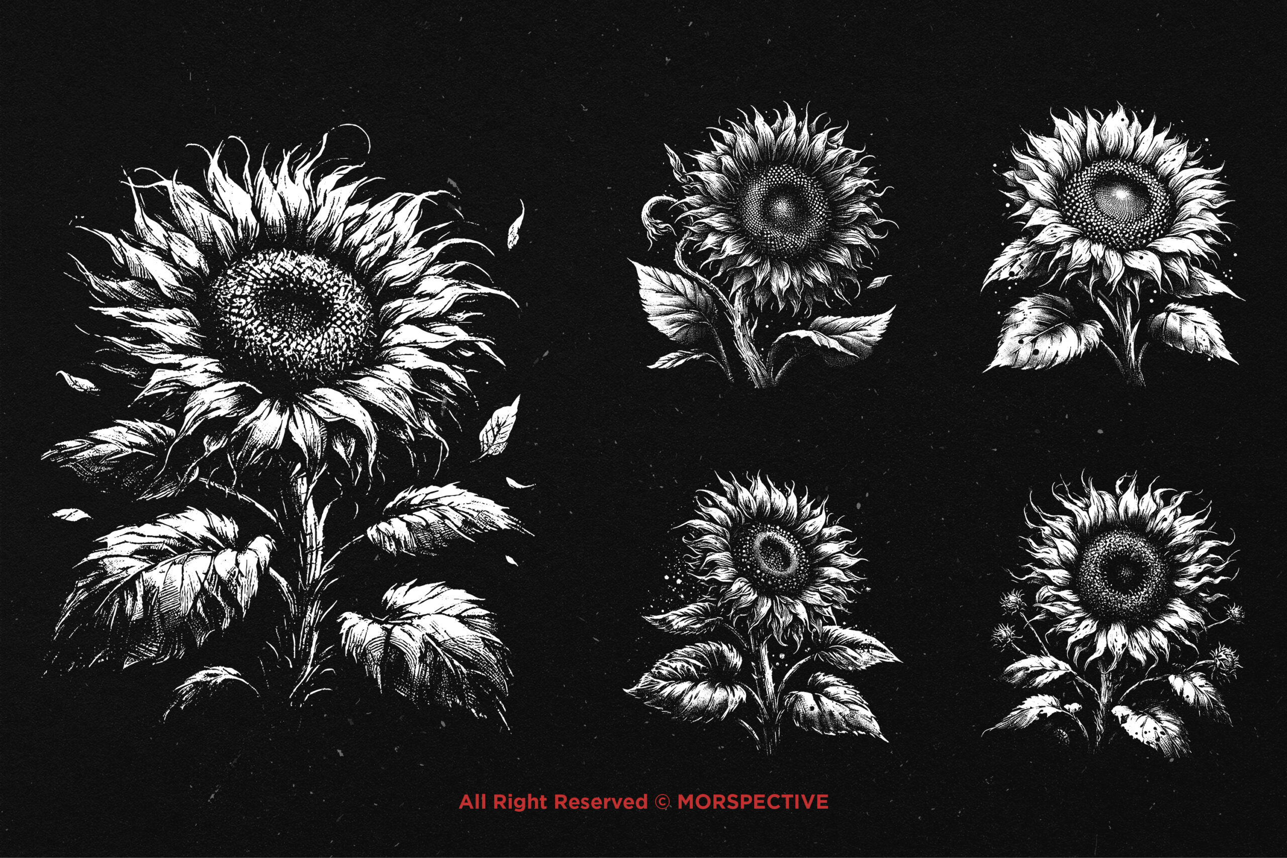 10 Bundle Dark Art Sun Flower 3 10 Bundle Dark Art Sun Flower - Image 3