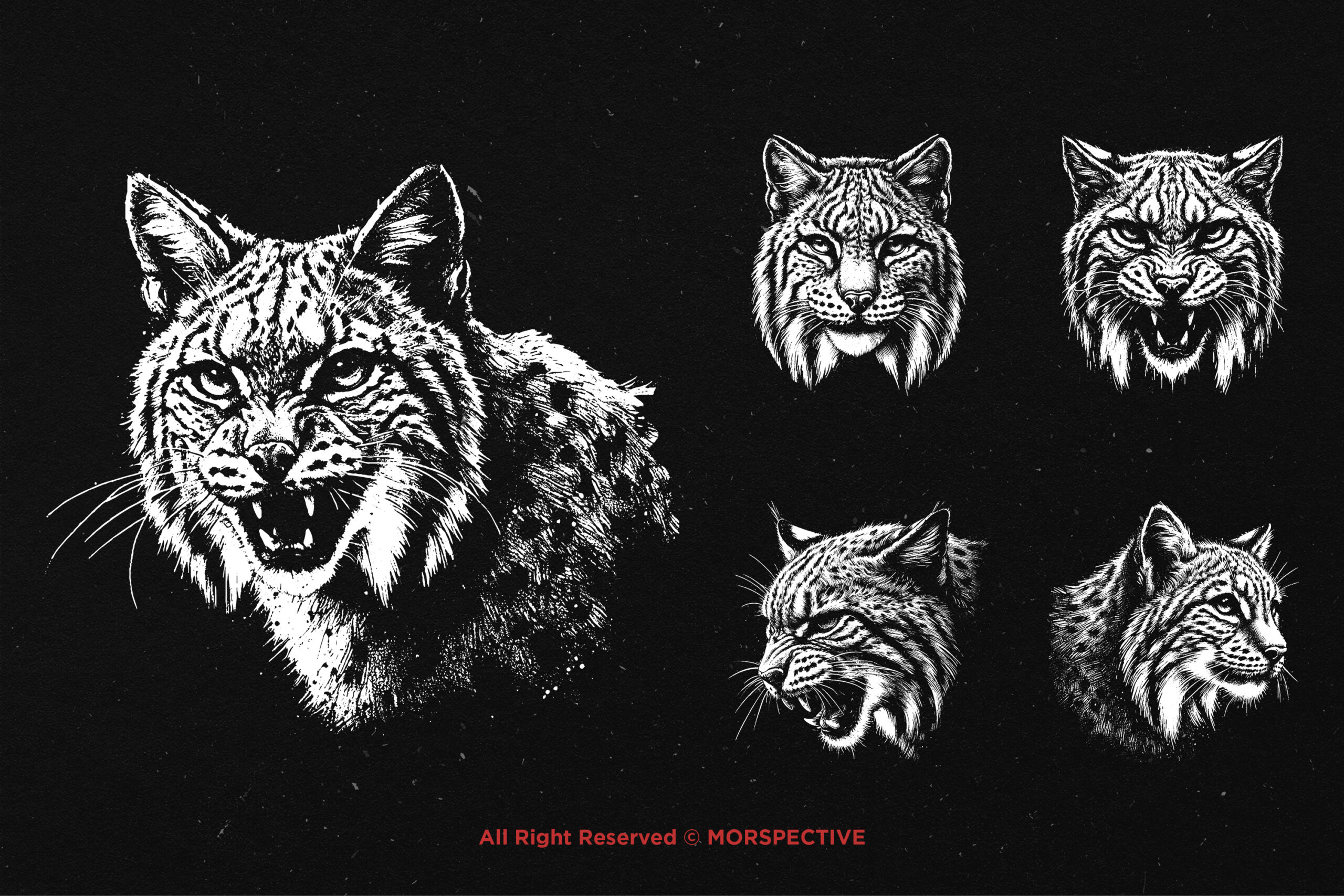 10 Bundle Dark Art Bobcat Lynx 3 10 Bundle Dark Art Bobcat Lynx - Image 3