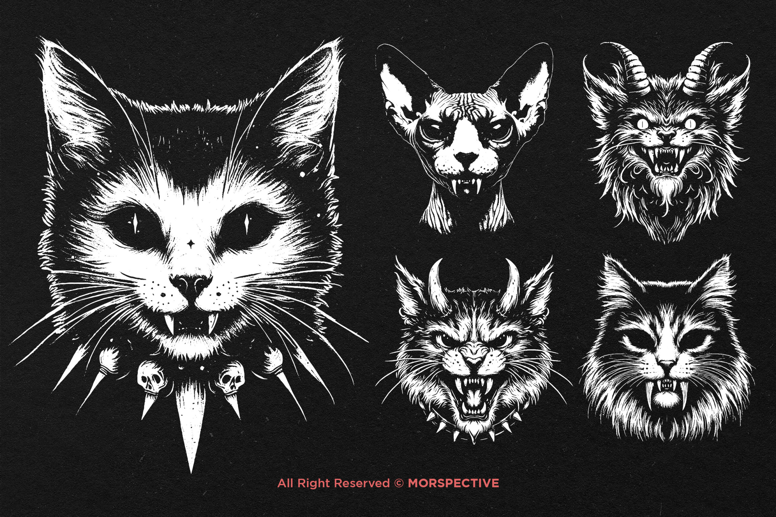 10 Bundle Dark Art Cats Beast - Image 2